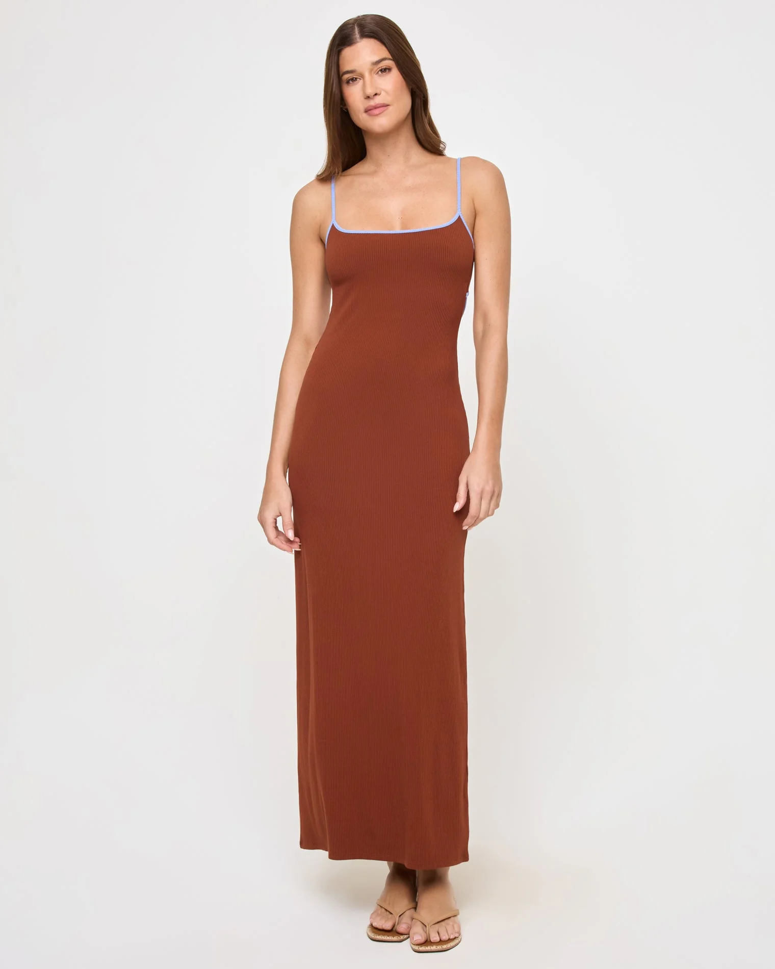 Jordana Dress | Tobacco Peri Blue