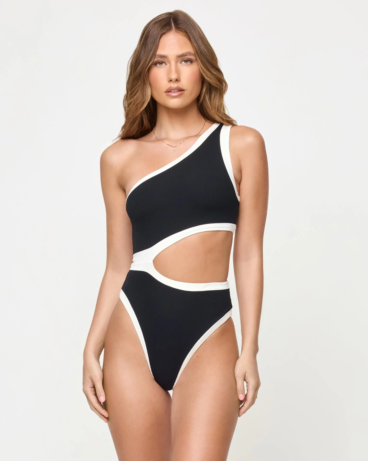 Loren One Piece Swimsuit | Black Cream - Image 3