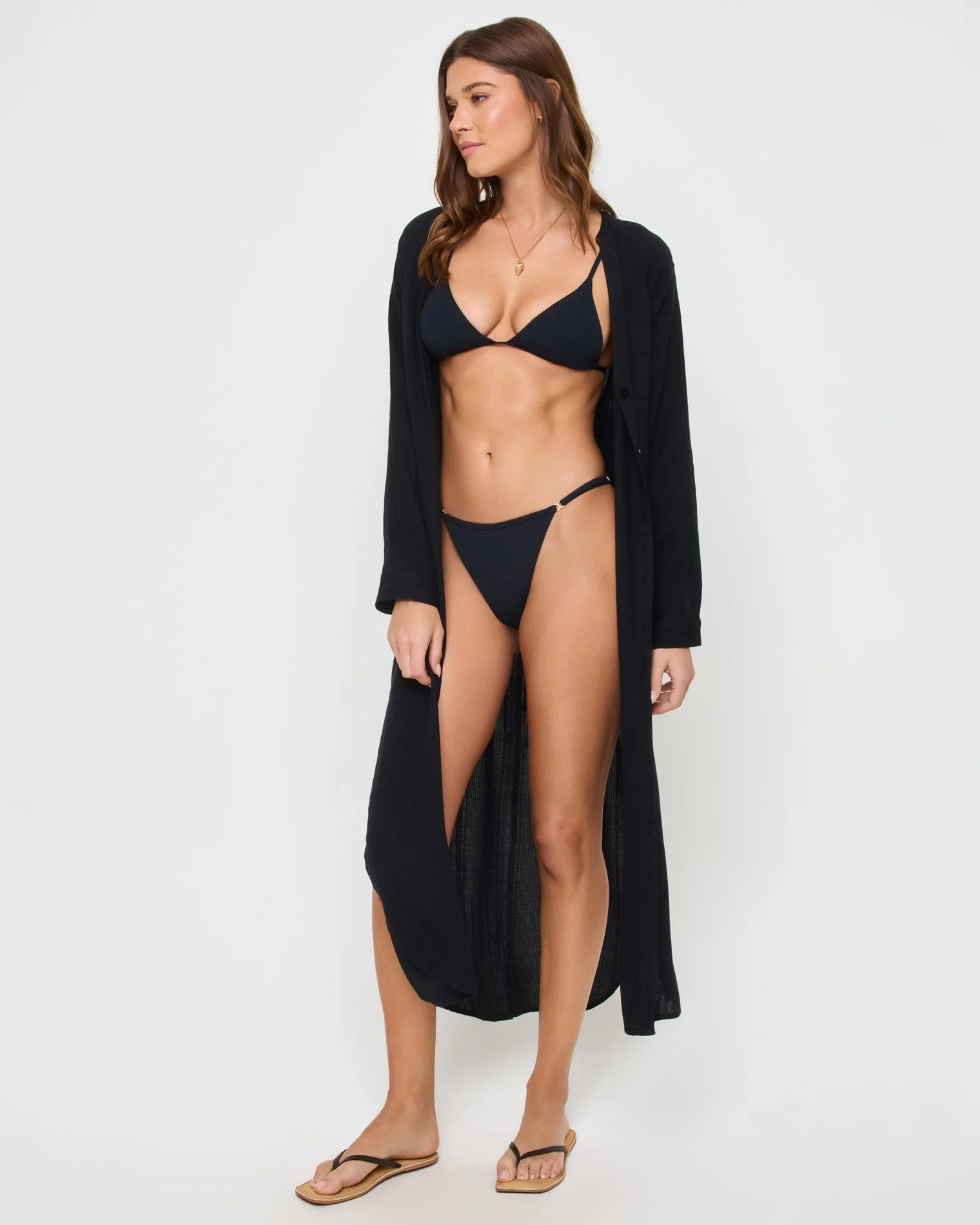 Yoli Shirtdress | Black - Image 6