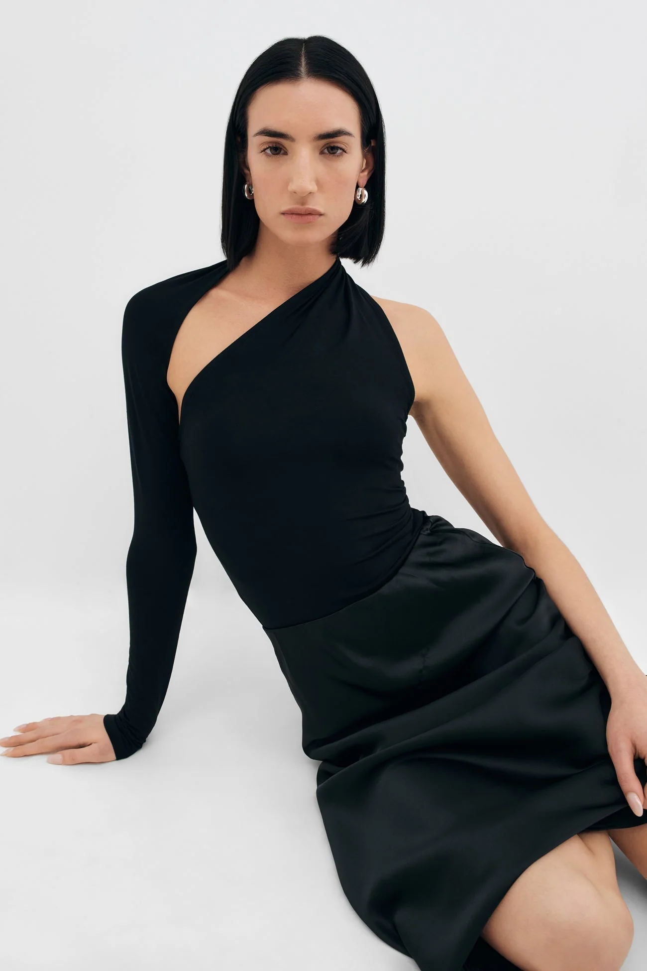 Manhattan One Shoulder Top | Off White - Image 12