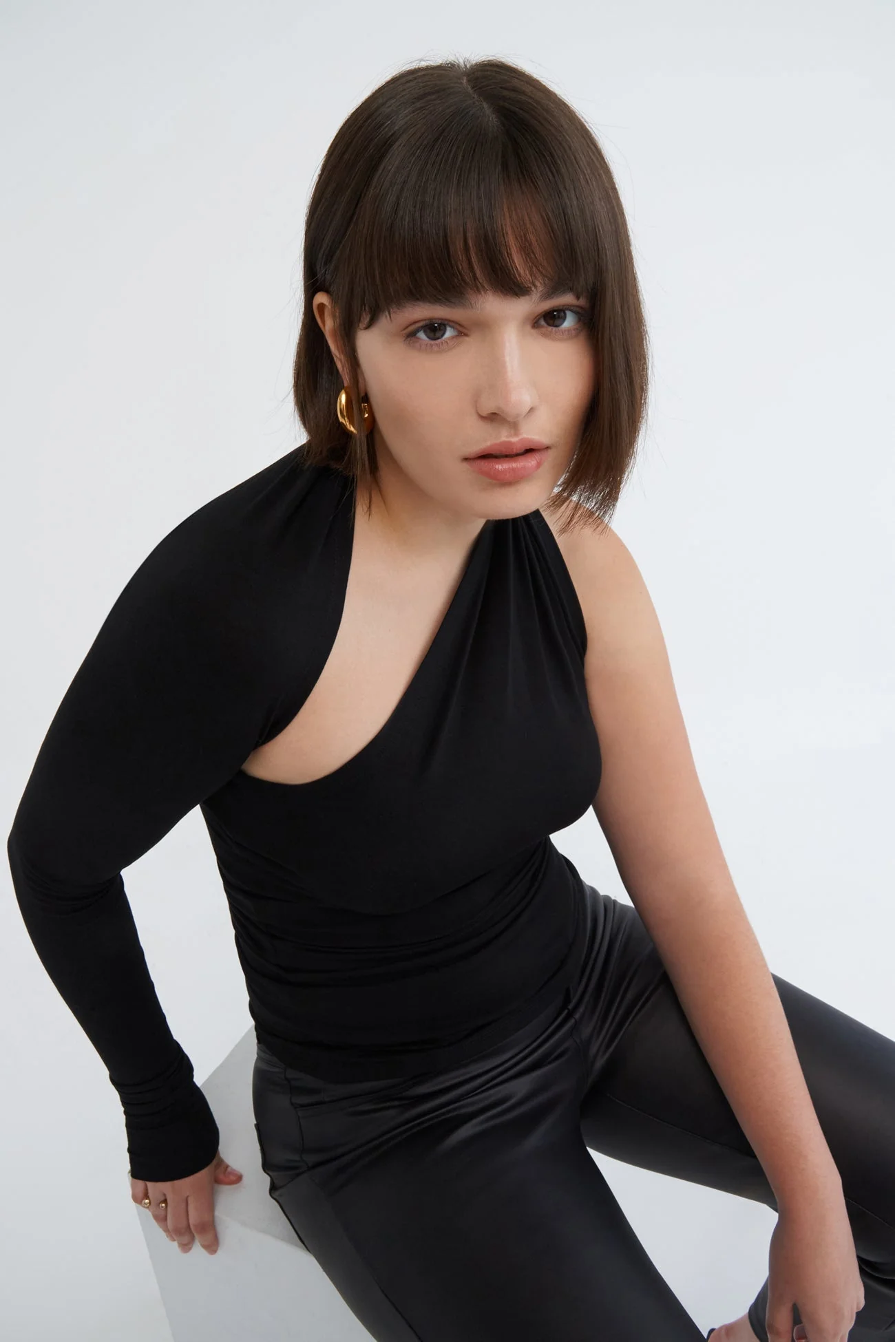 Manhattan One Shoulder Top | Off White - Image 13