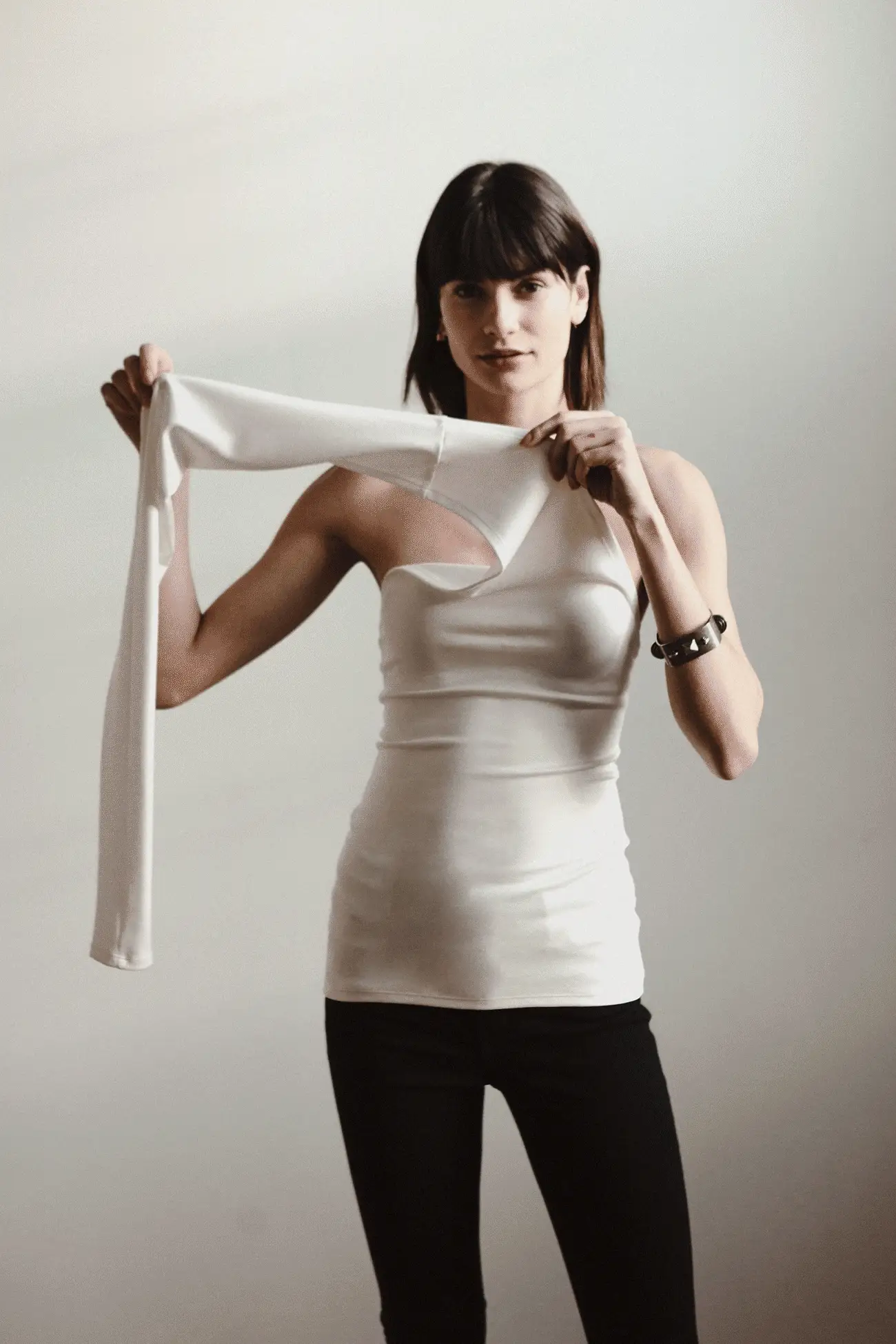 Manhattan One Shoulder Top | Off White - Image 6