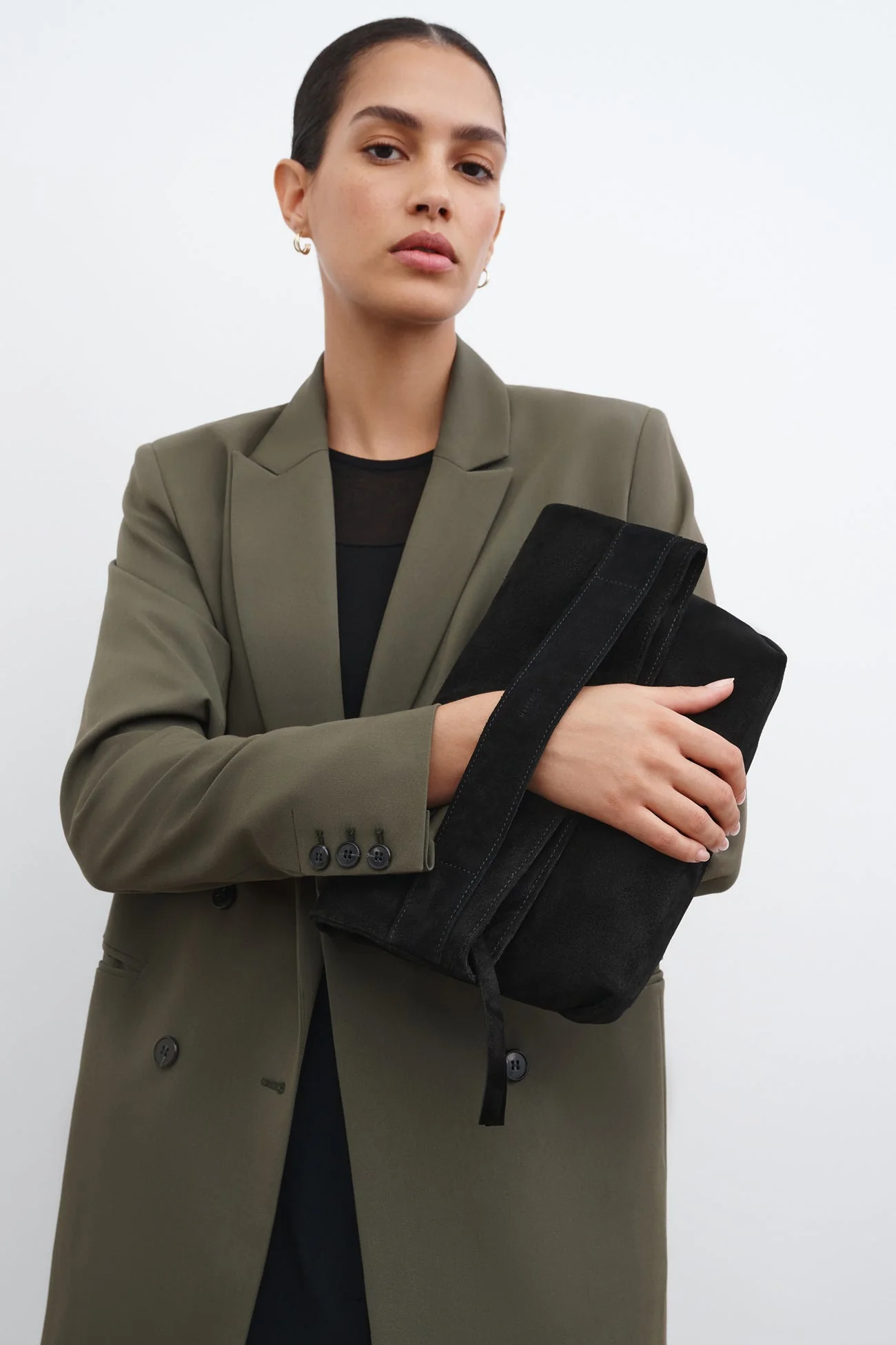 Benson Clutch | Black Suede - Image 7