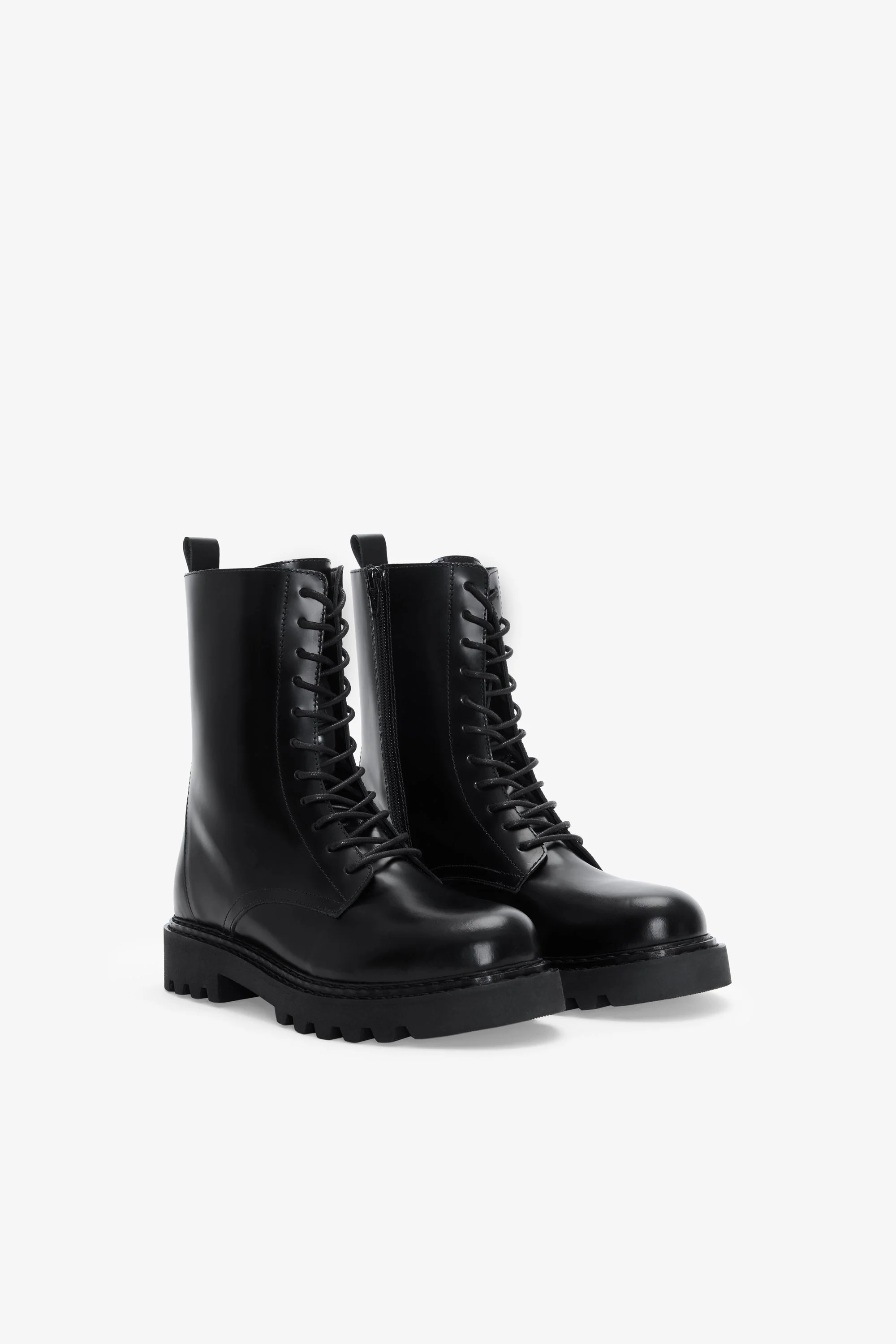 Carla Combat Boots | Black Spazzolato - Image 6