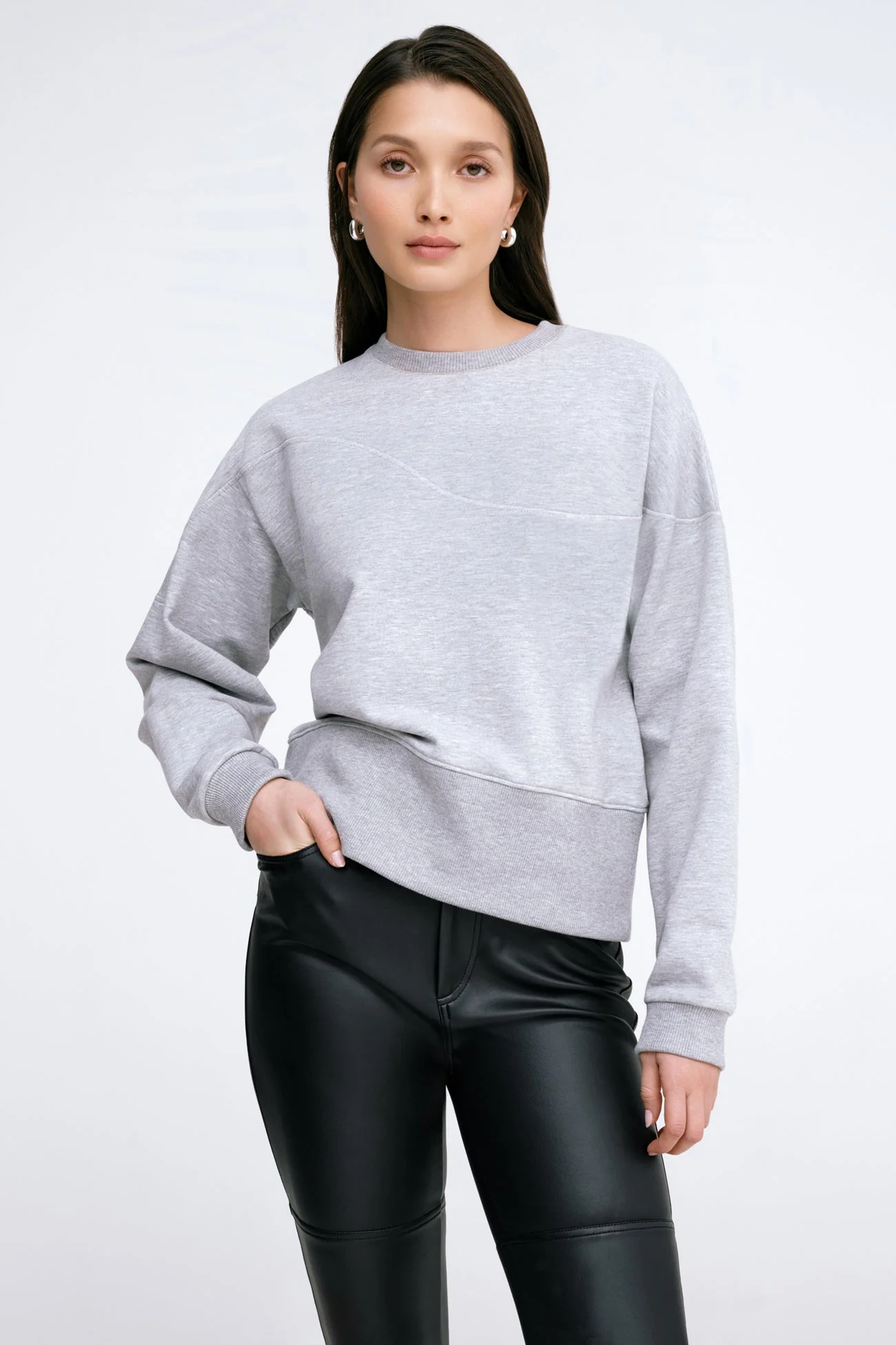 Collin Sweatshirt | Melange Grey - Image 3