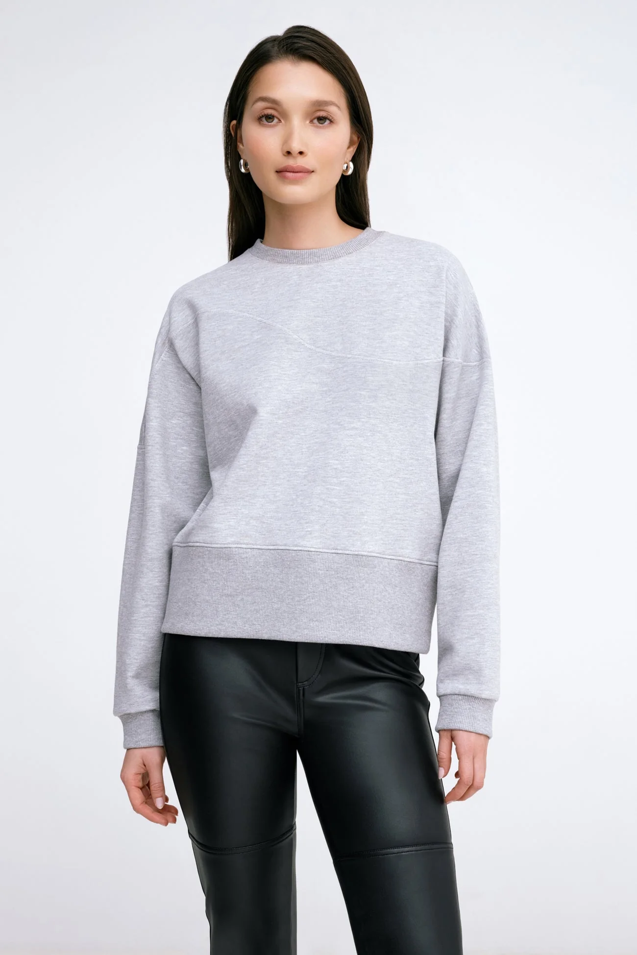 Collin Sweatshirt | Melange Grey - Image 5