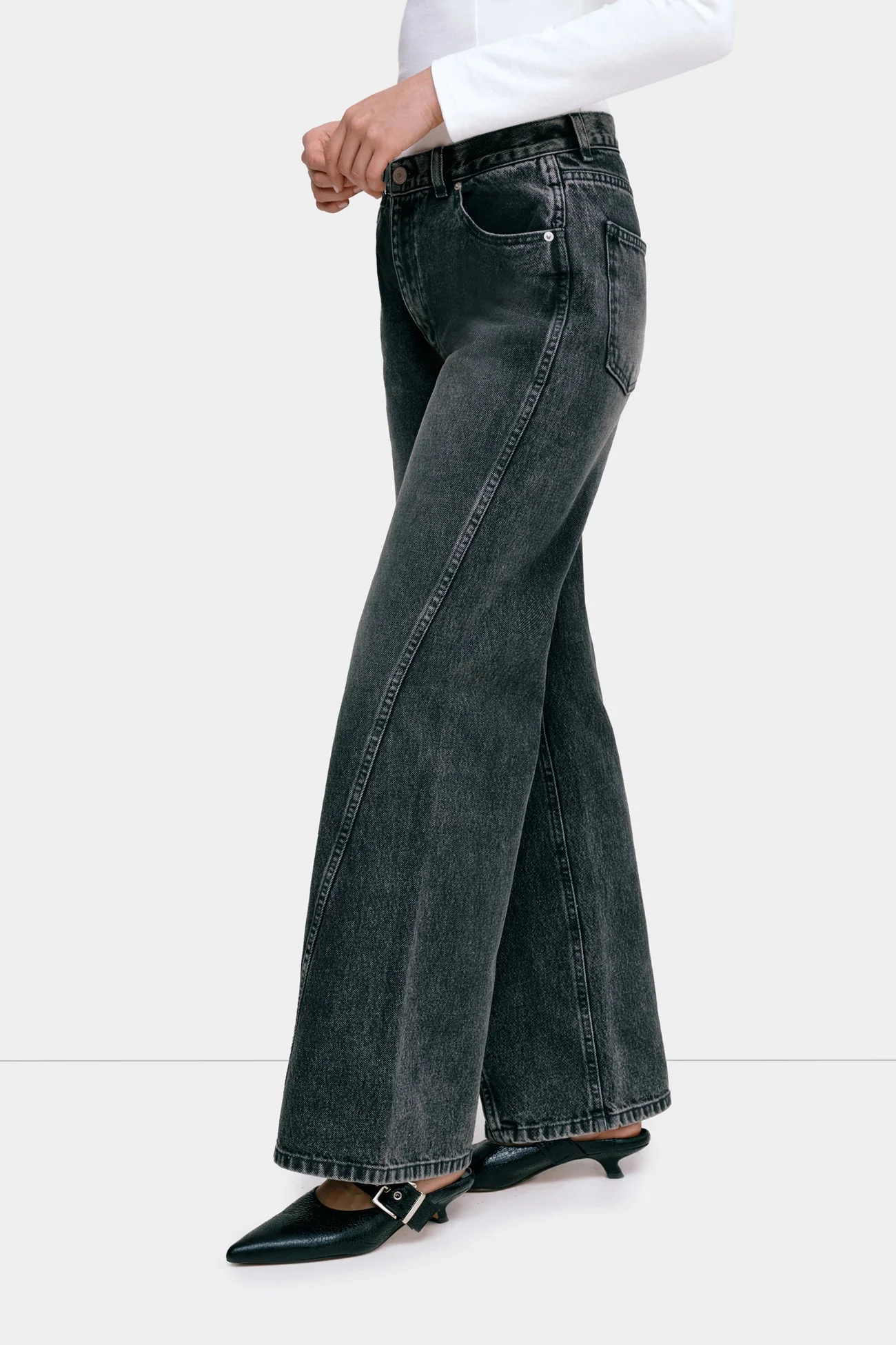 Connie Jeans | Washed Black - Image 2