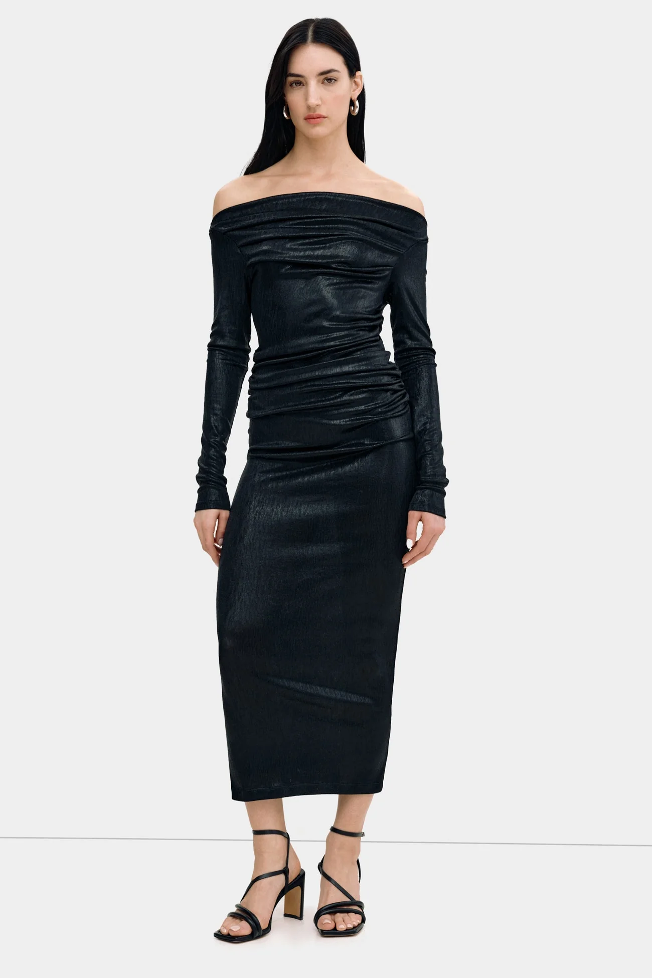 Cooper Metallic Dress | Onyx - Image 3