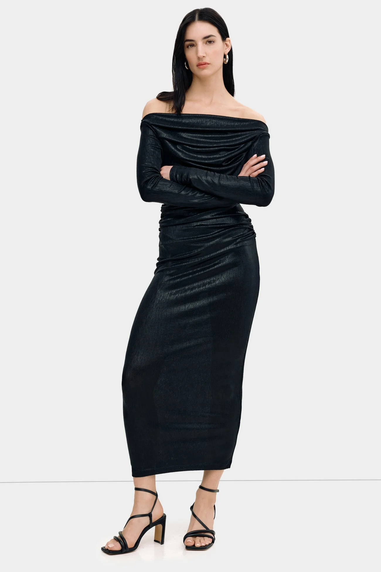 Cooper Metallic Dress | Onyx - Image 5
