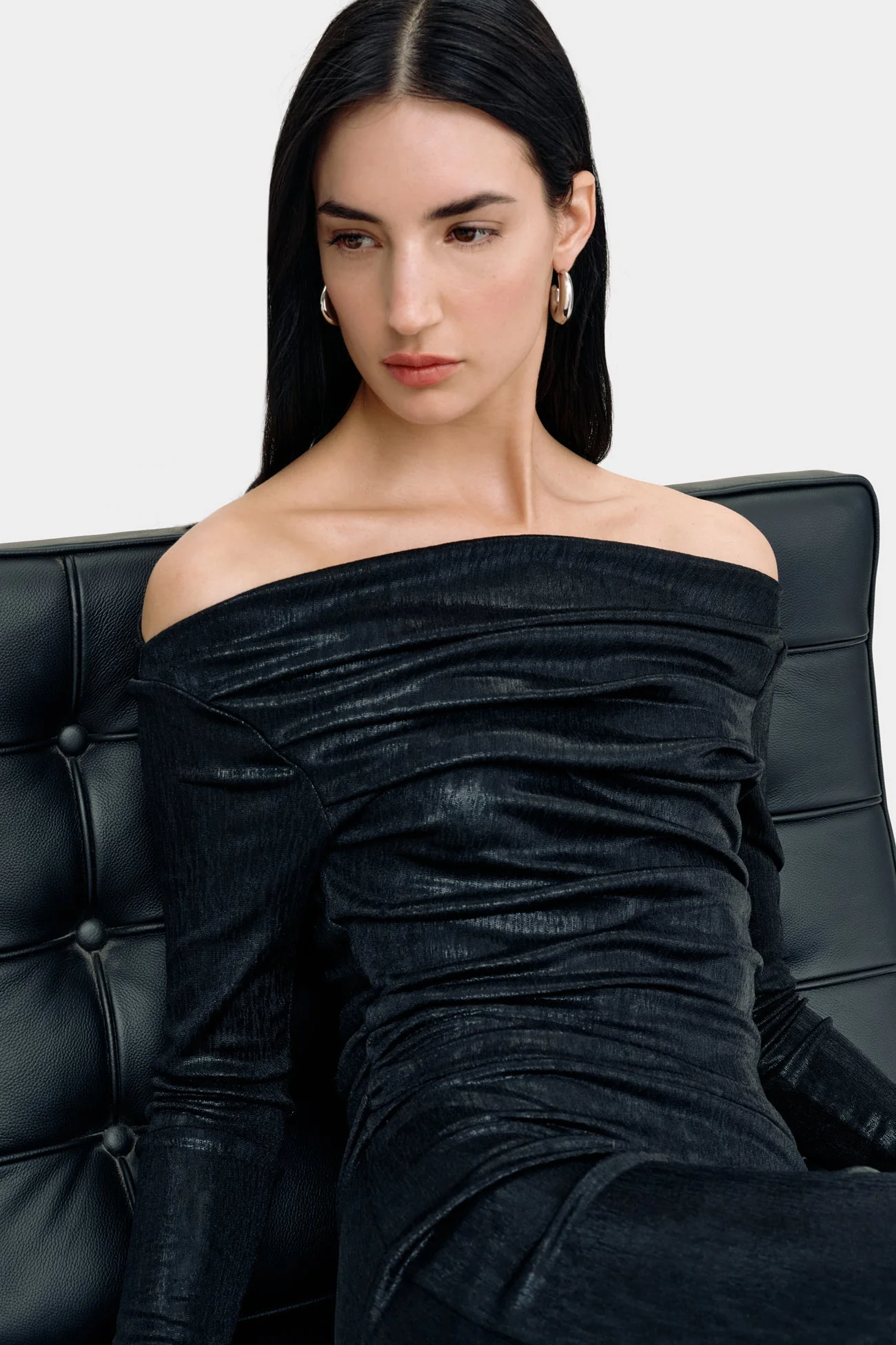 Cooper Metallic Dress | Onyx - Image 6