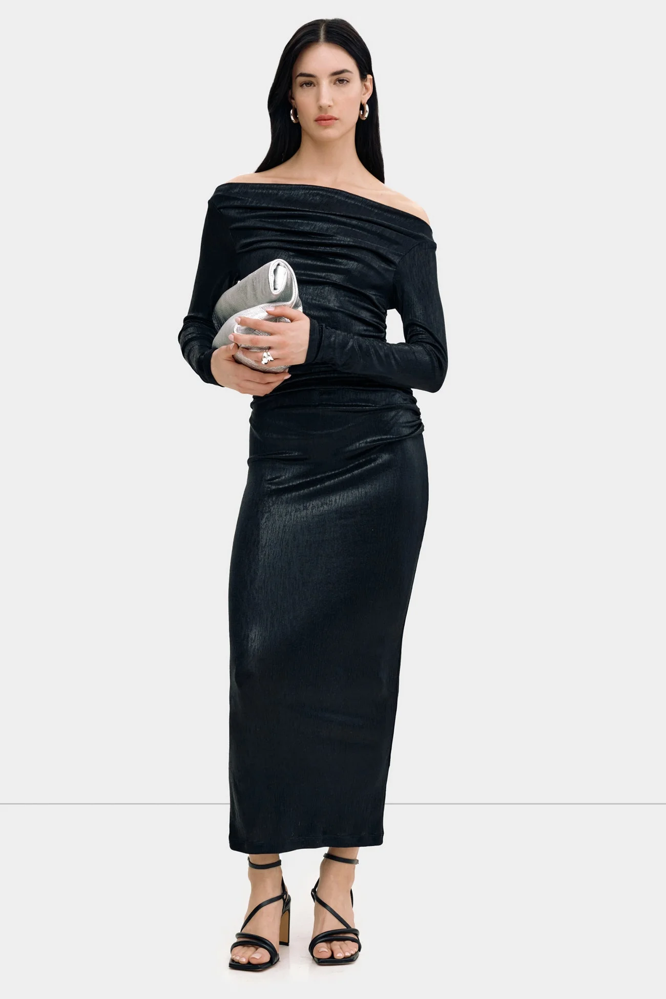 Cooper Metallic Dress | Onyx - Image 7