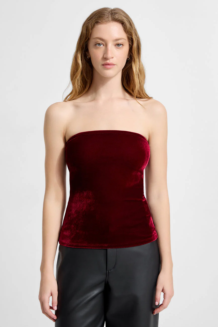 Gavin Velvet Top | Crimson Velvet - Image 4