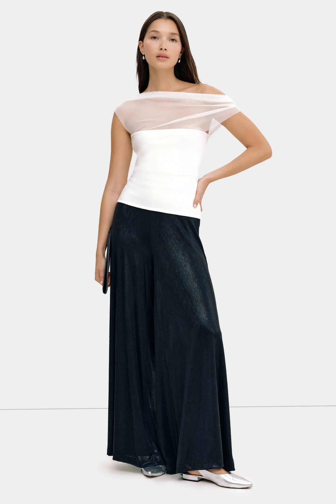 Georgia Metallic Pants | Onyx