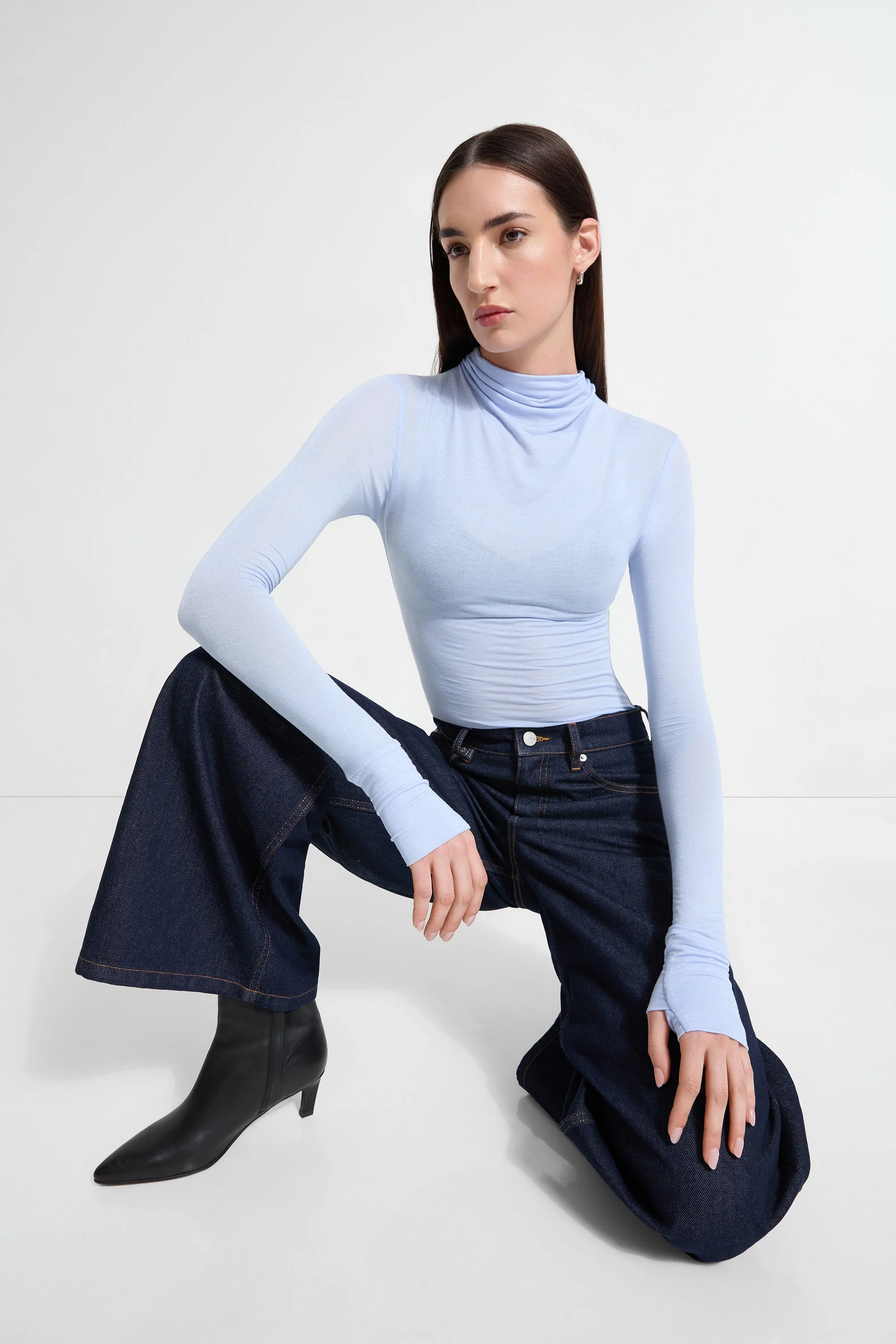 Hailey Turtleneck | Ice Blue - Image 5