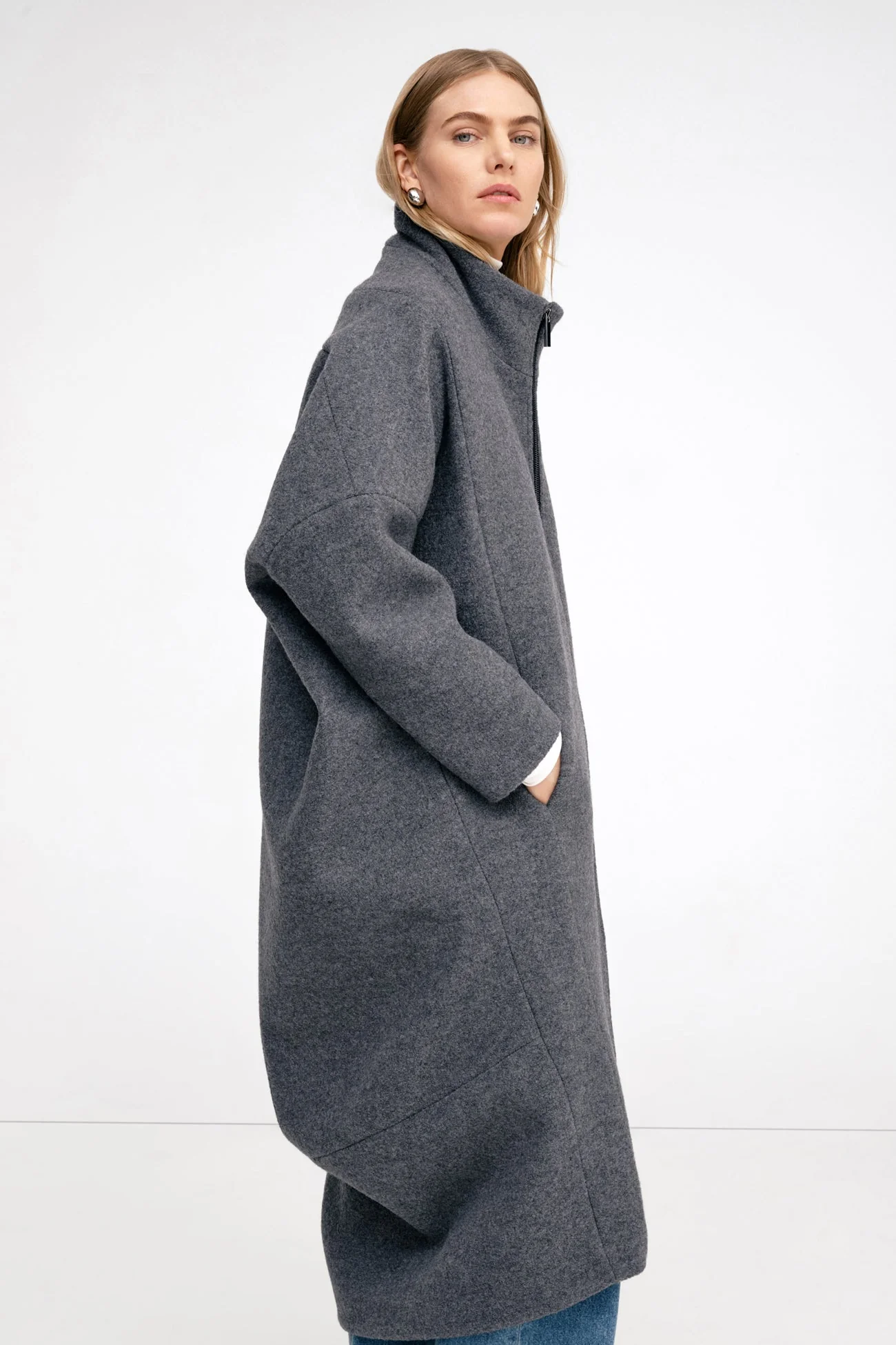 Herald Coat | Medium Grey - Image 2