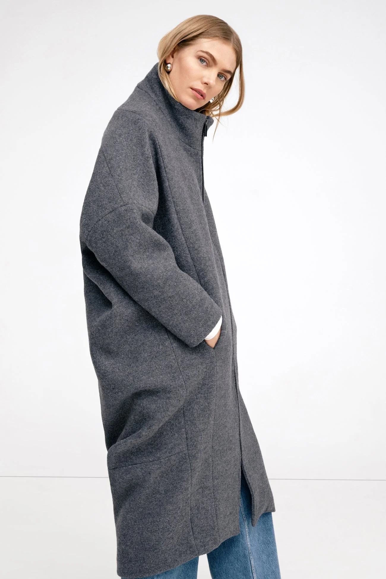 Herald Coat | Medium Grey - Image 8