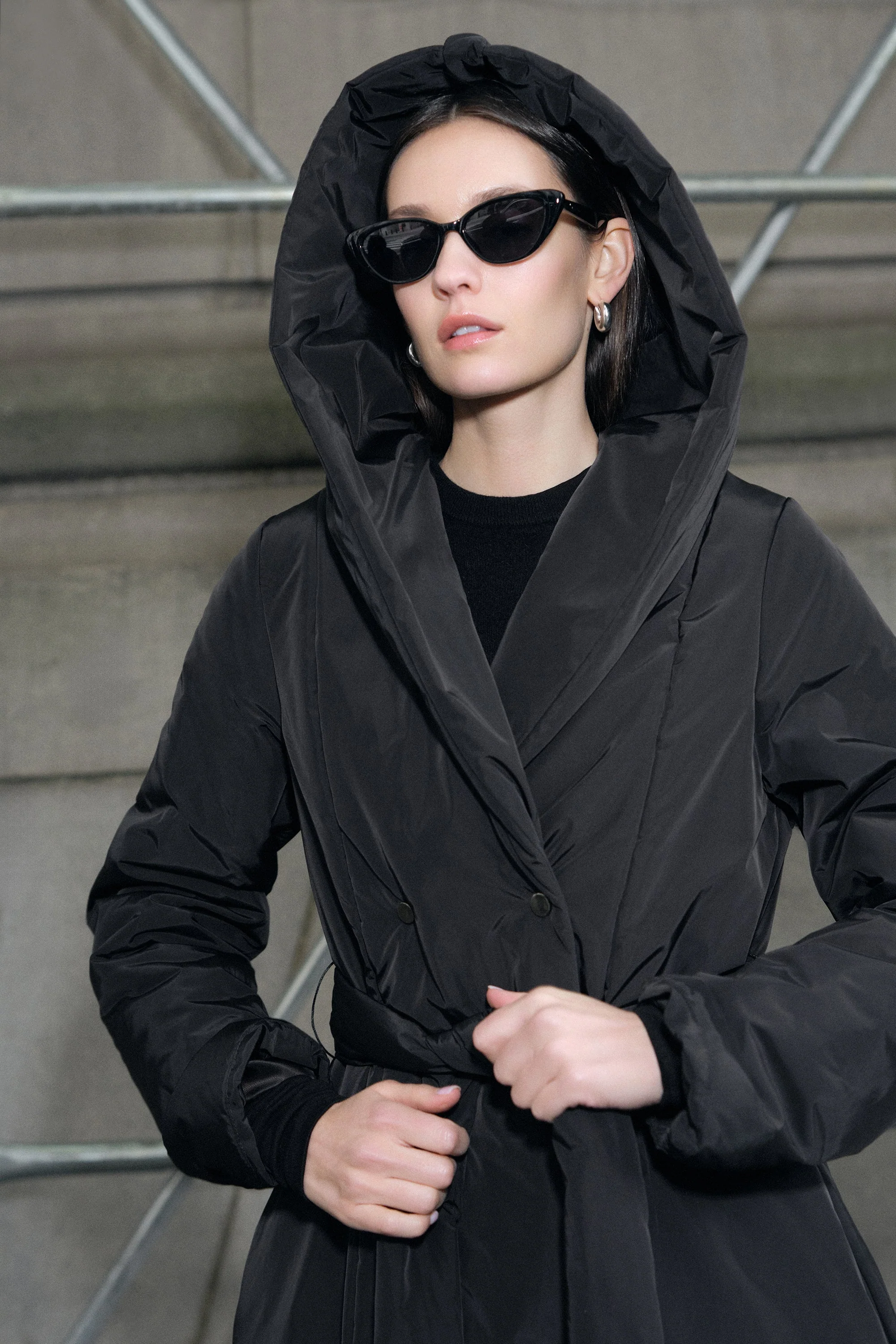 Jess Hooded Puffer | Black - Image 2