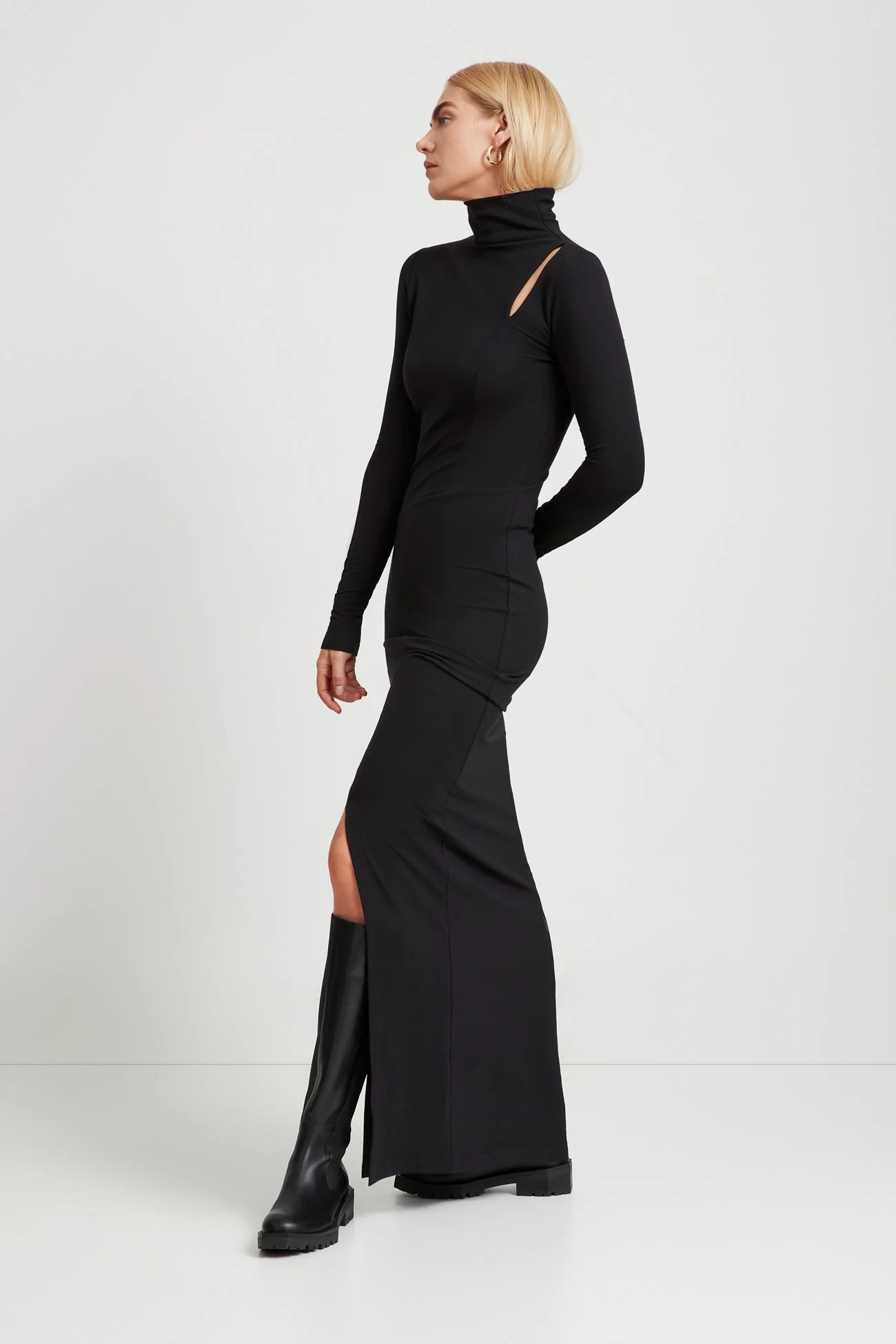 Lorimer Sweatshirt Dress | Black