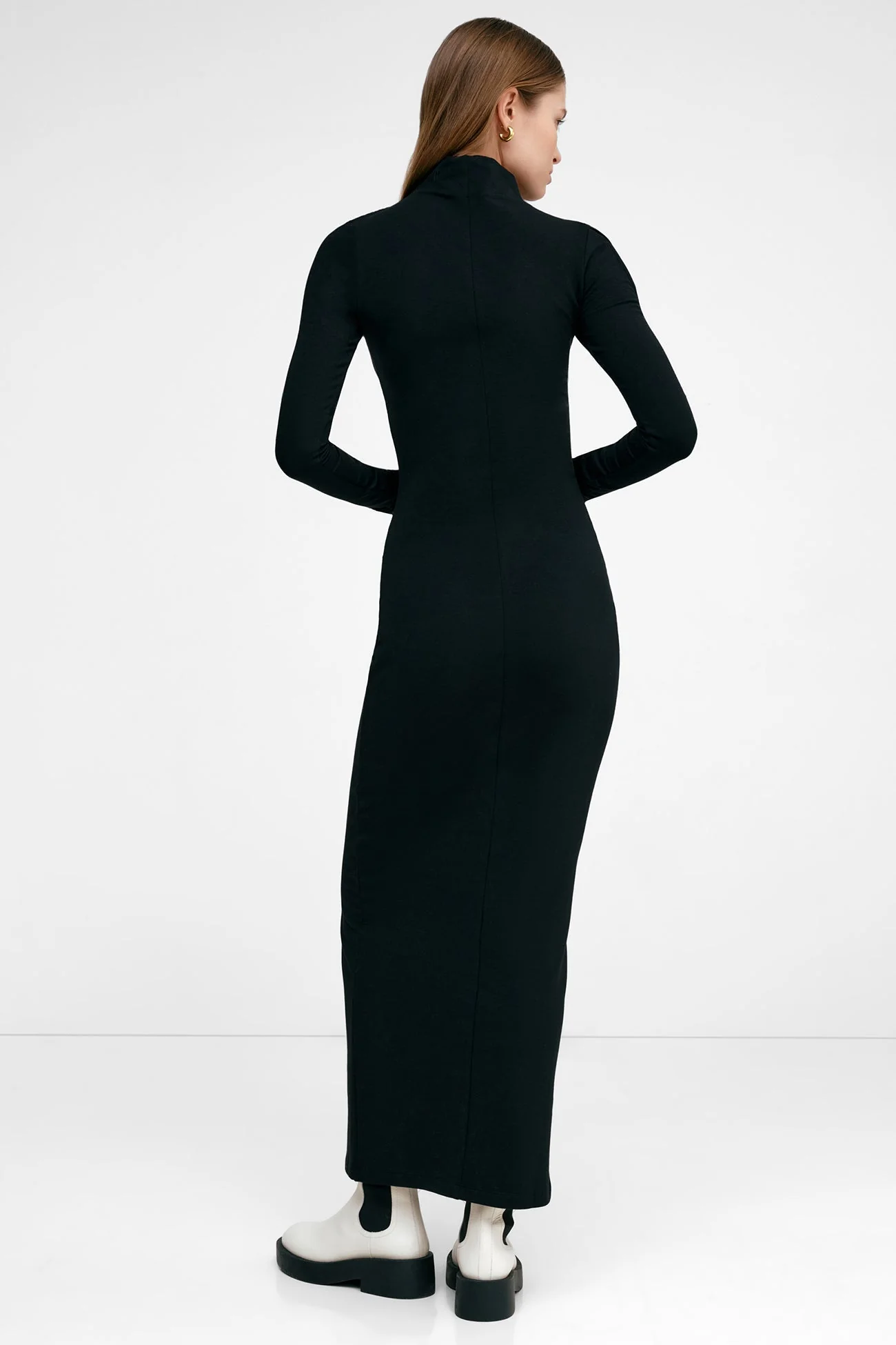 Park Mock Neck Dress | Black - Image 4