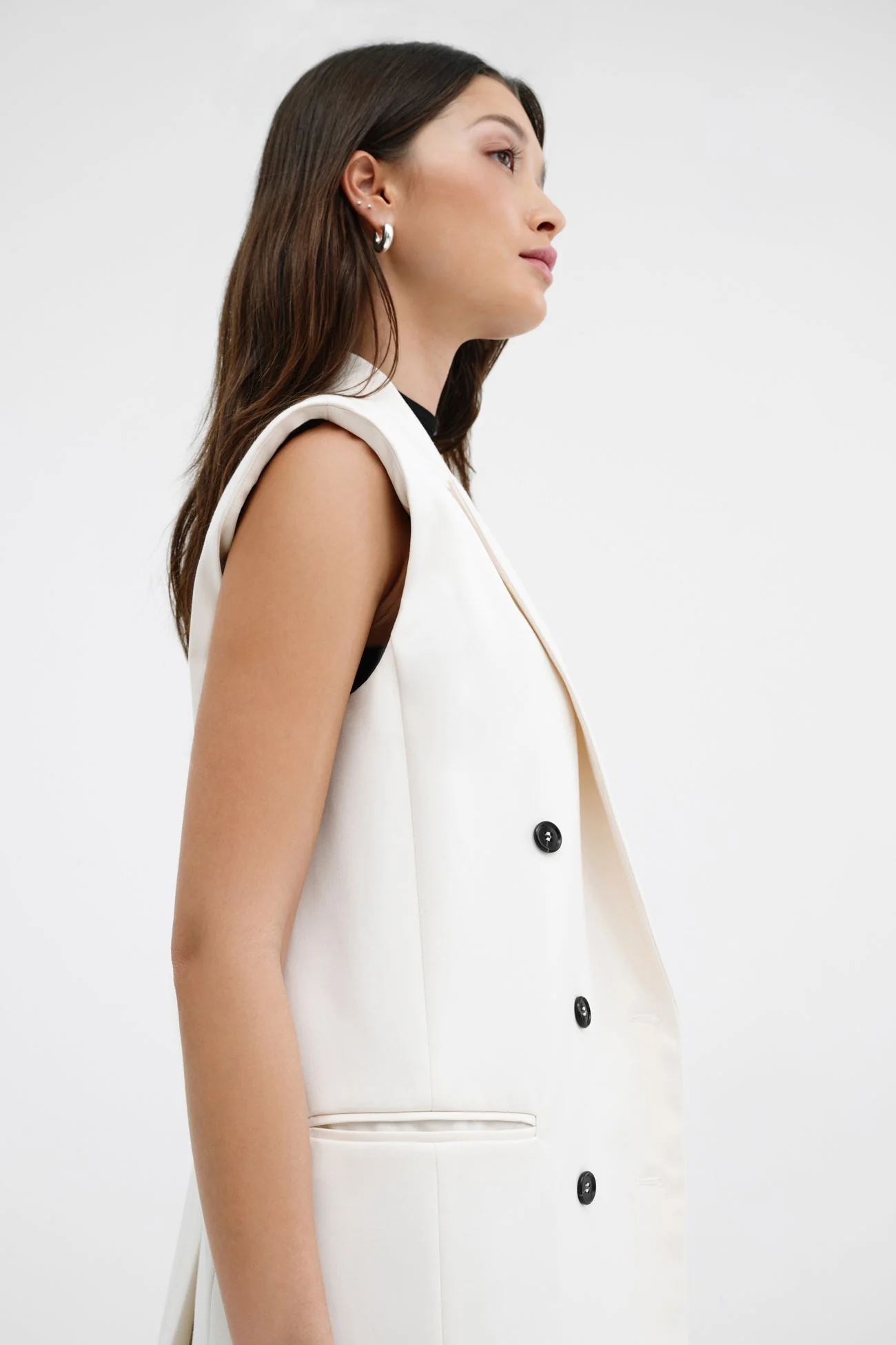 Selena Vest | Off White - Image 3