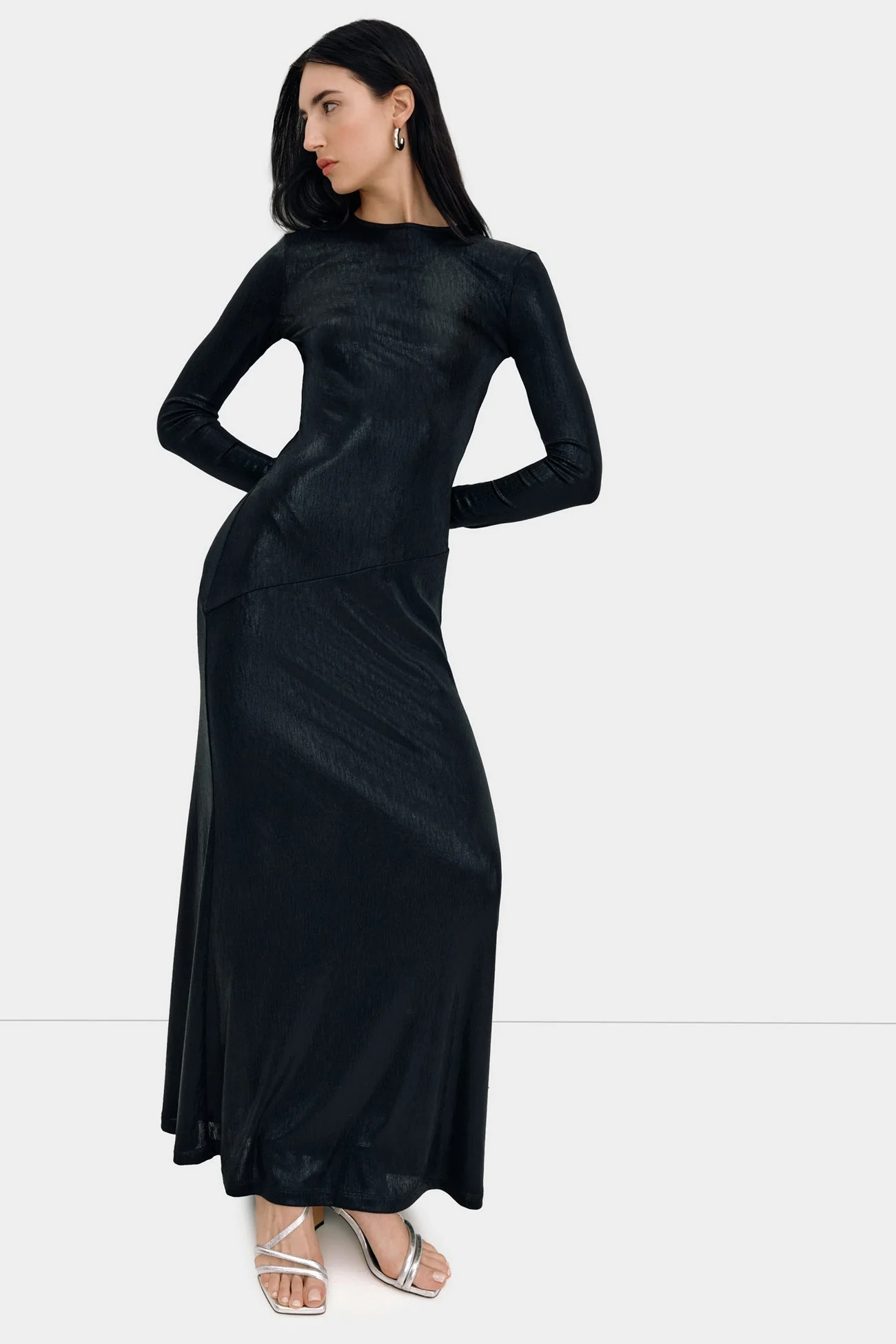 Sommar Metallic Dress | Onyx - Image 8