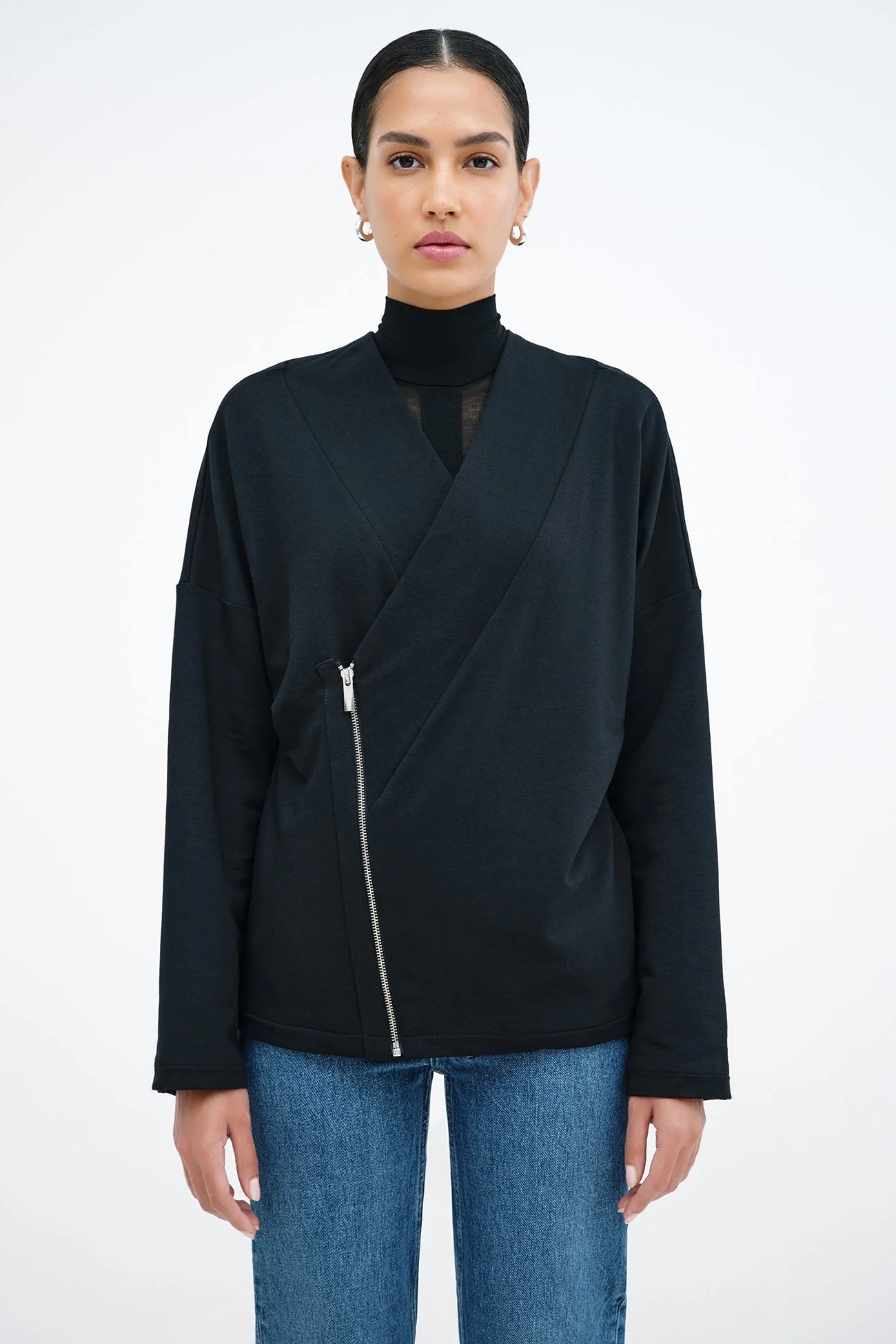 Tillary Sweatshirt Jacket | Black - Image 4