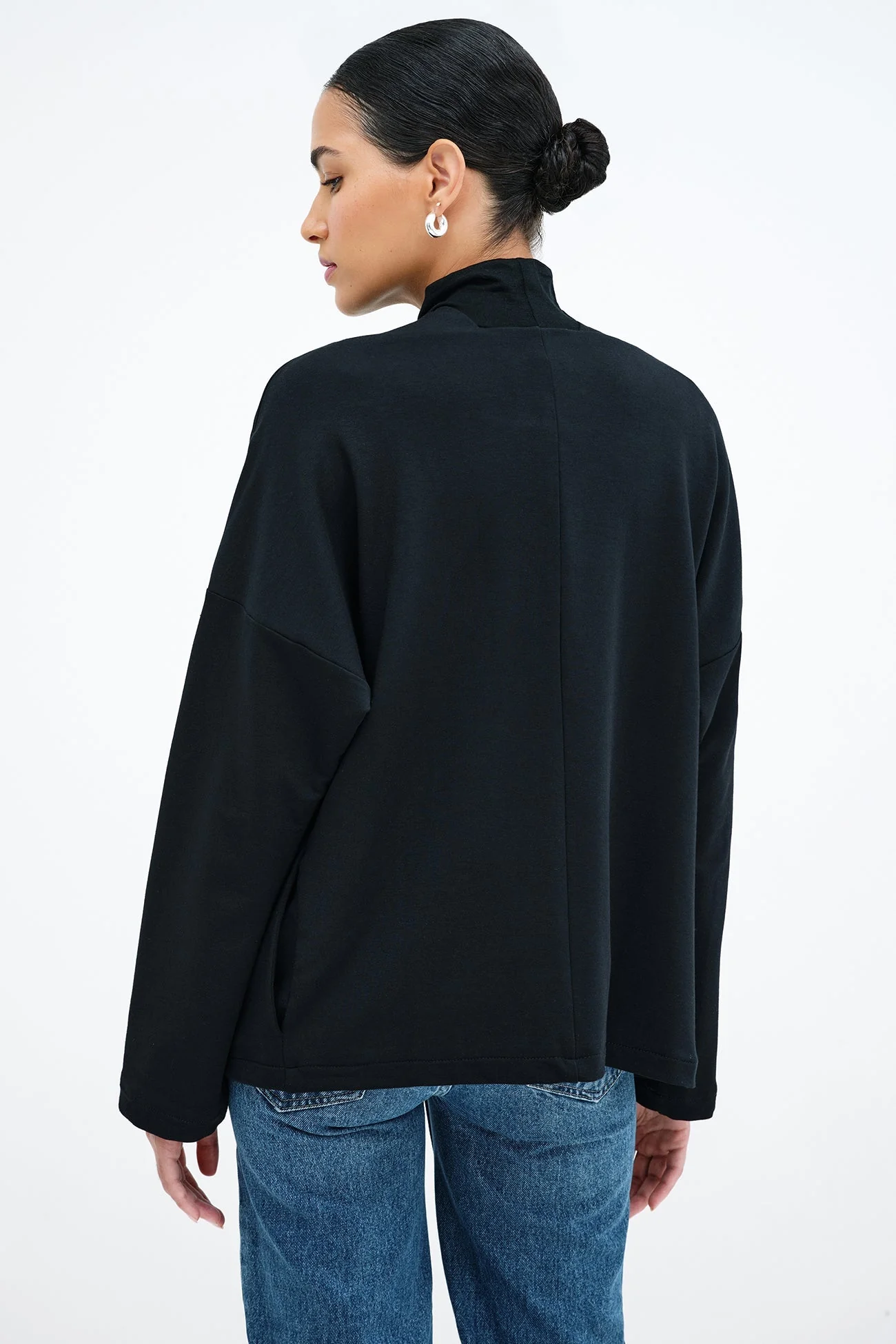 Tillary Sweatshirt Jacket | Black - Image 5
