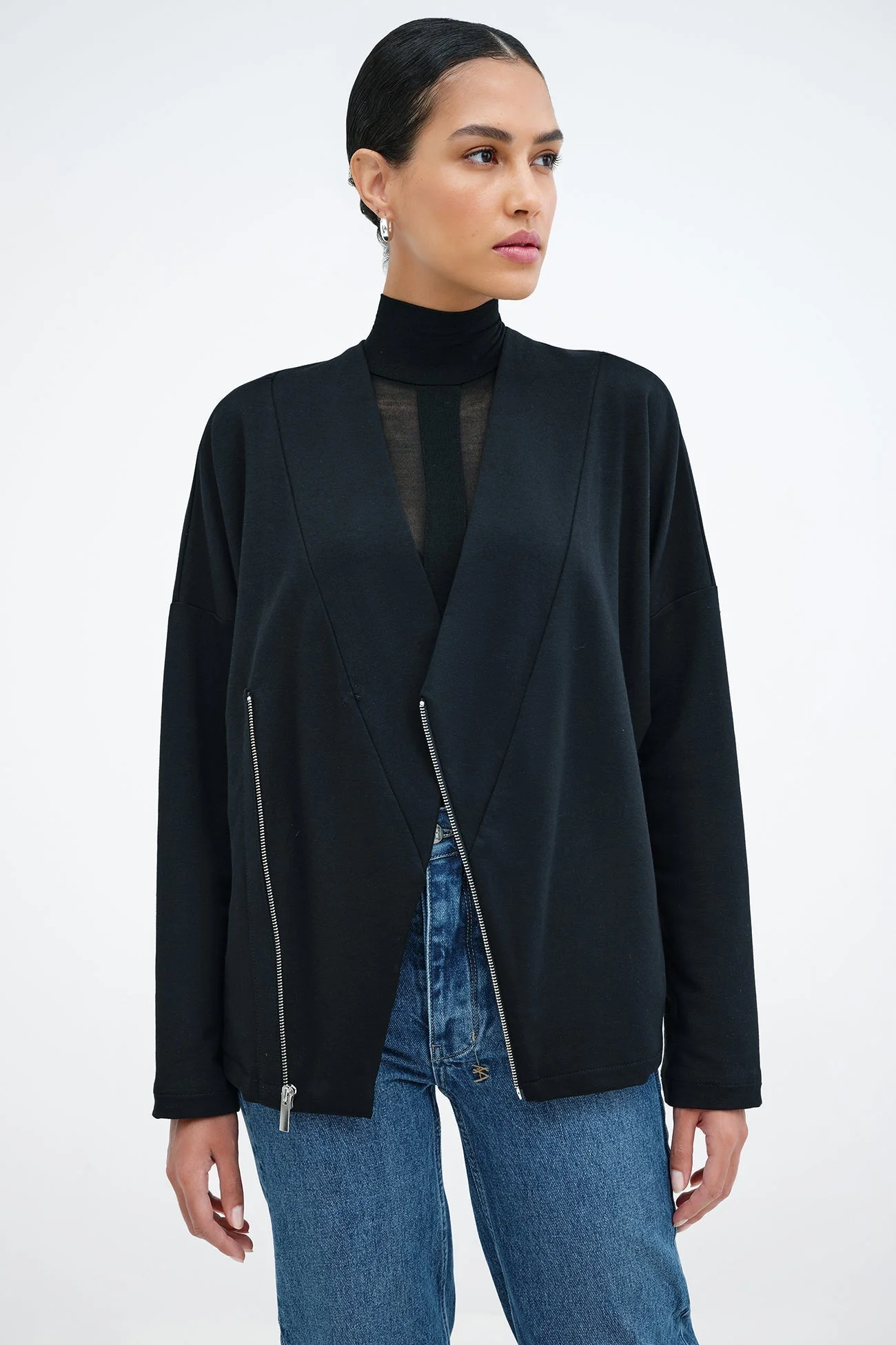 Tillary Sweatshirt Jacket | Black - Image 6