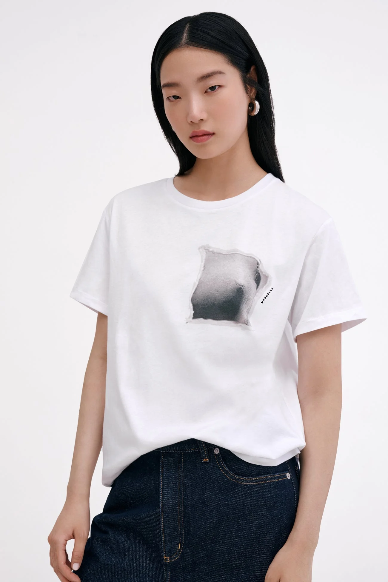 Torn Graphic Tee | White