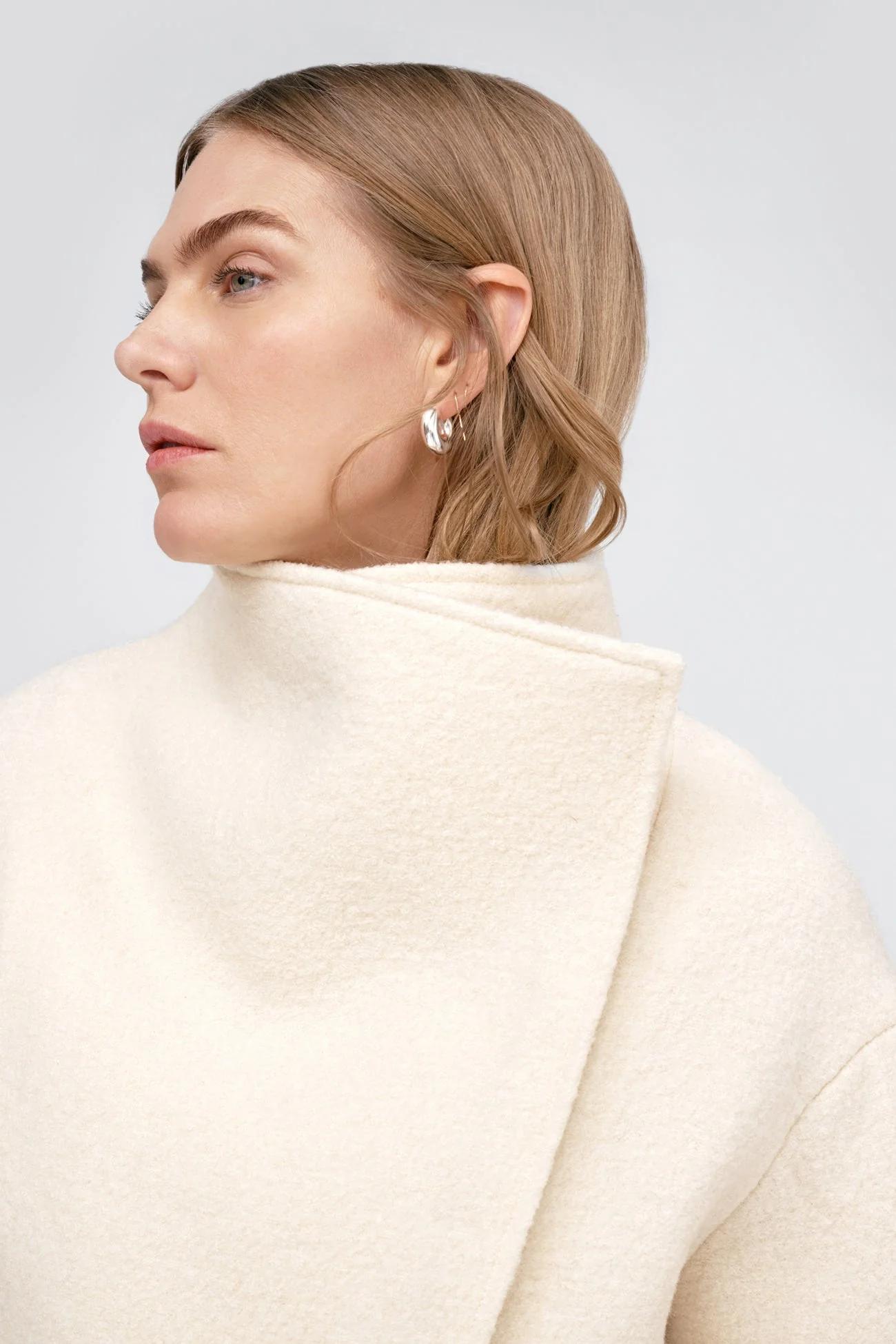 Melanie Wool Coat | Cream - Image 2
