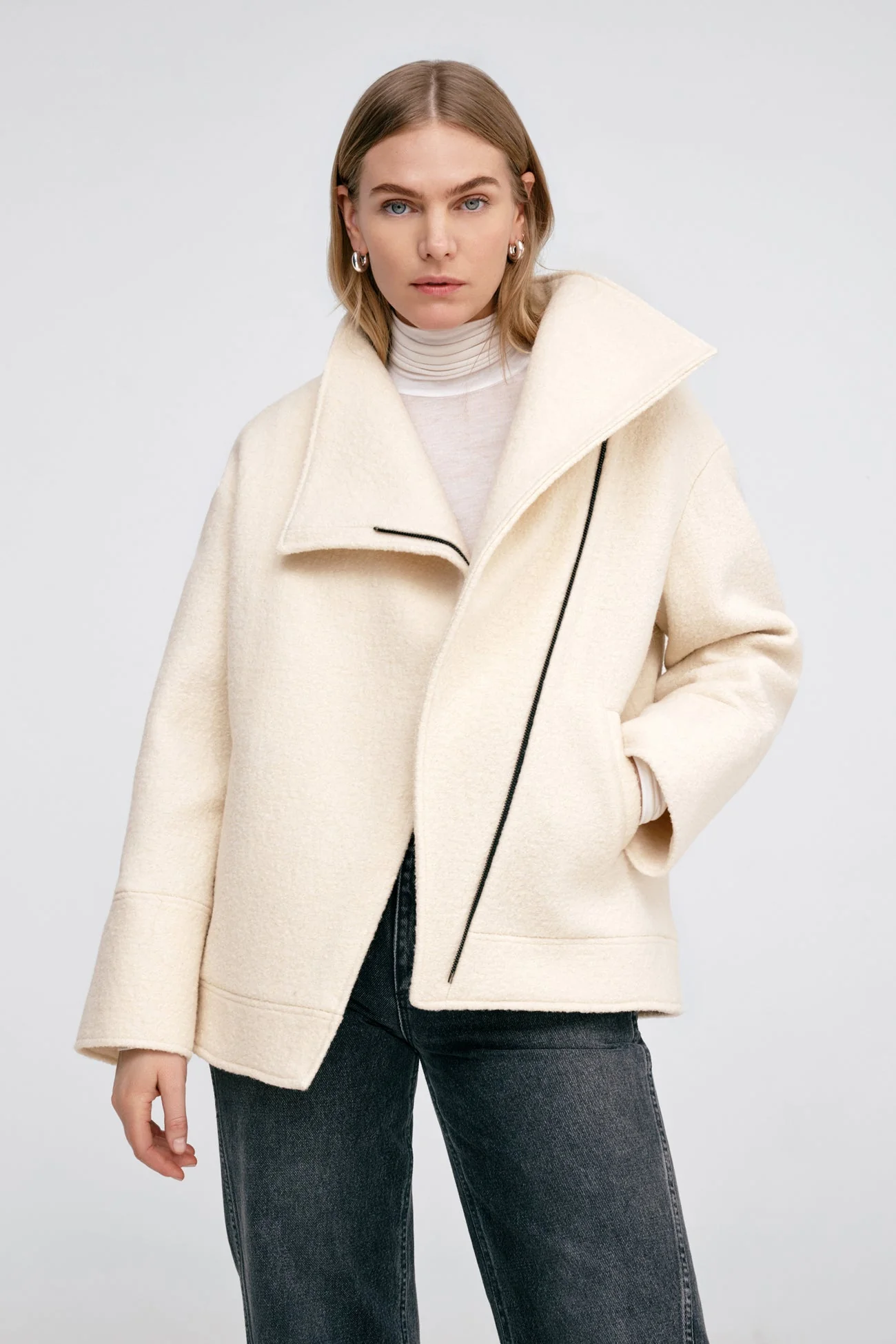 Melanie Wool Coat | Cream - Image 5