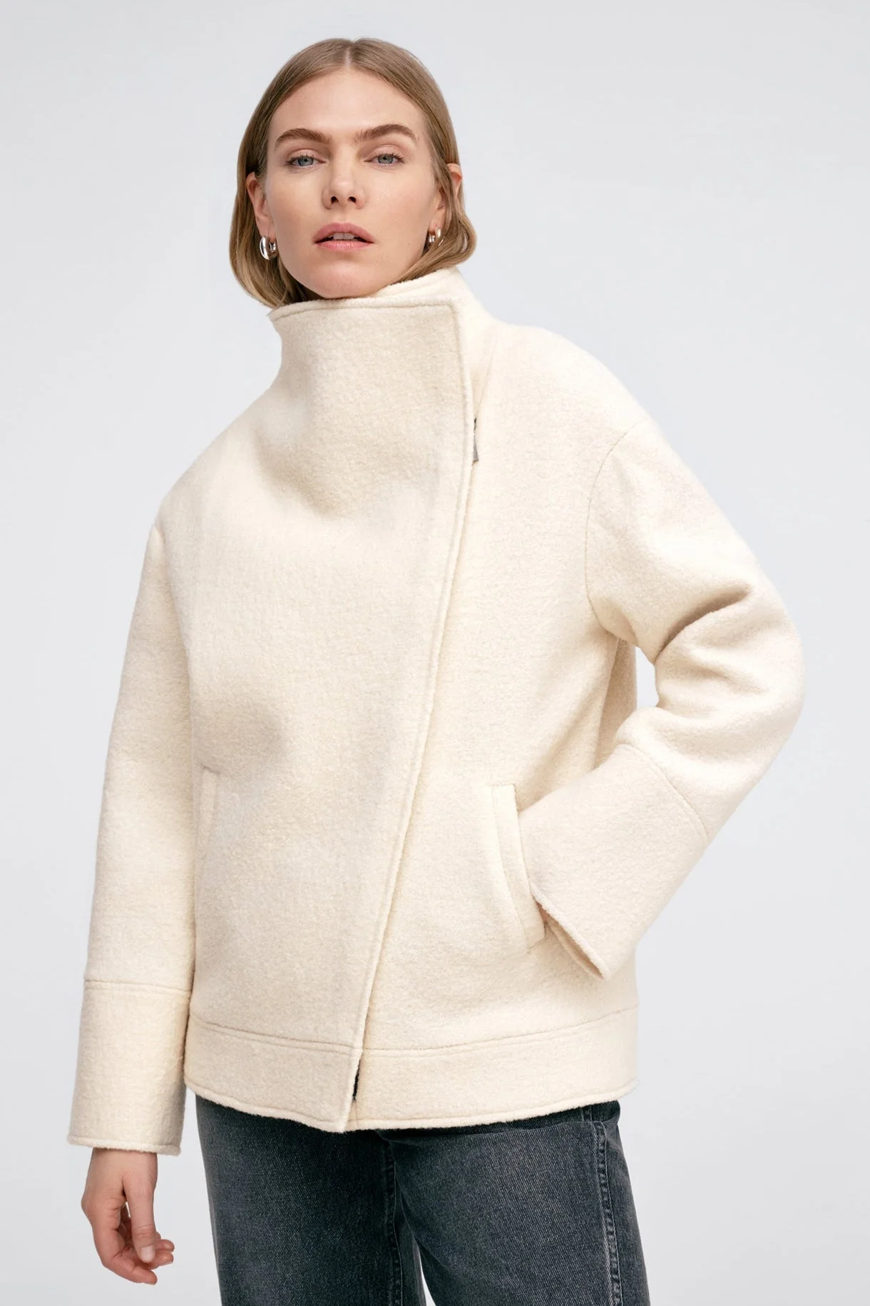 Melanie Wool Coat | Cream - Image 6
