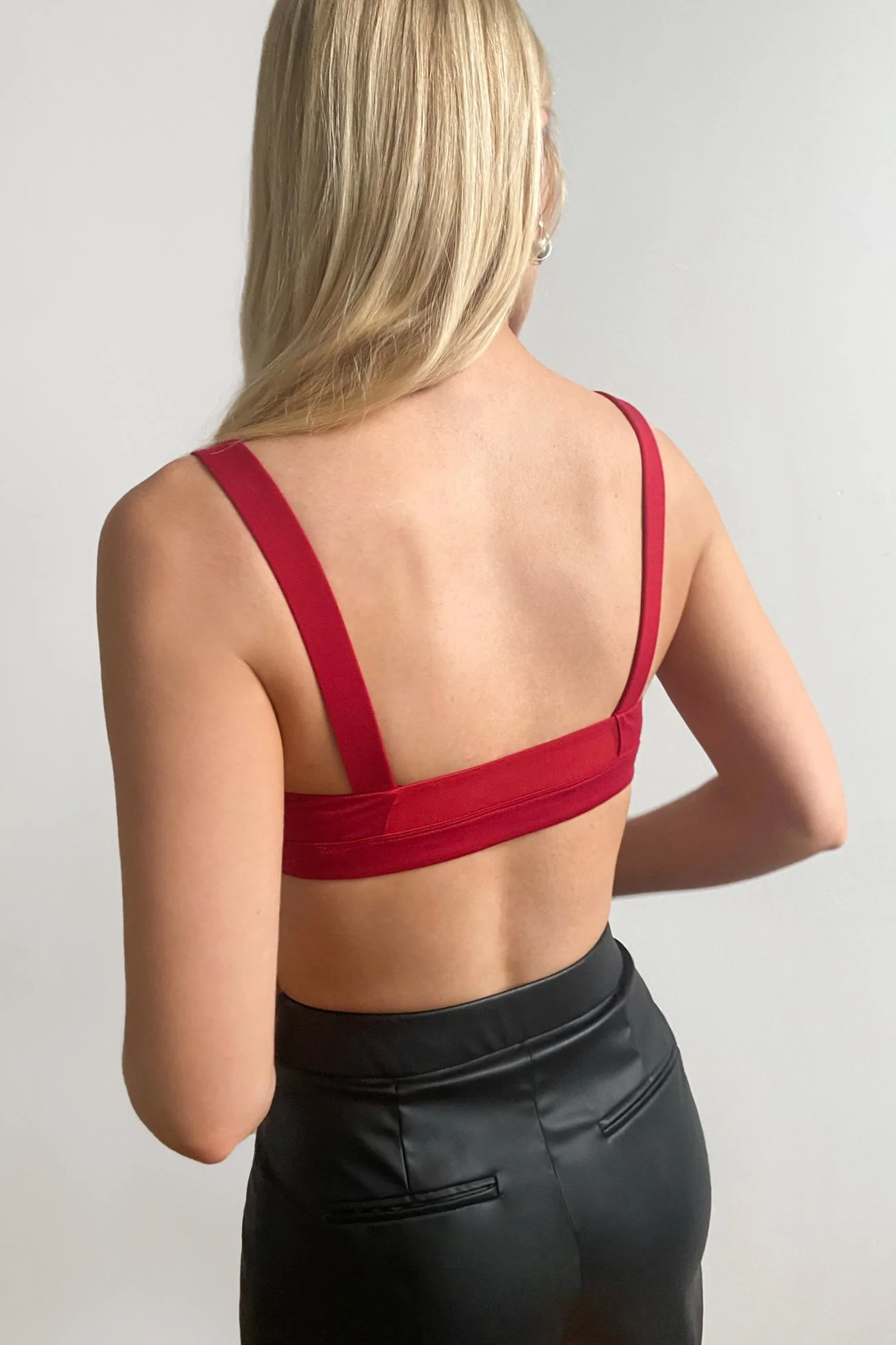 Mesh Back Bralette | Red - Image 3