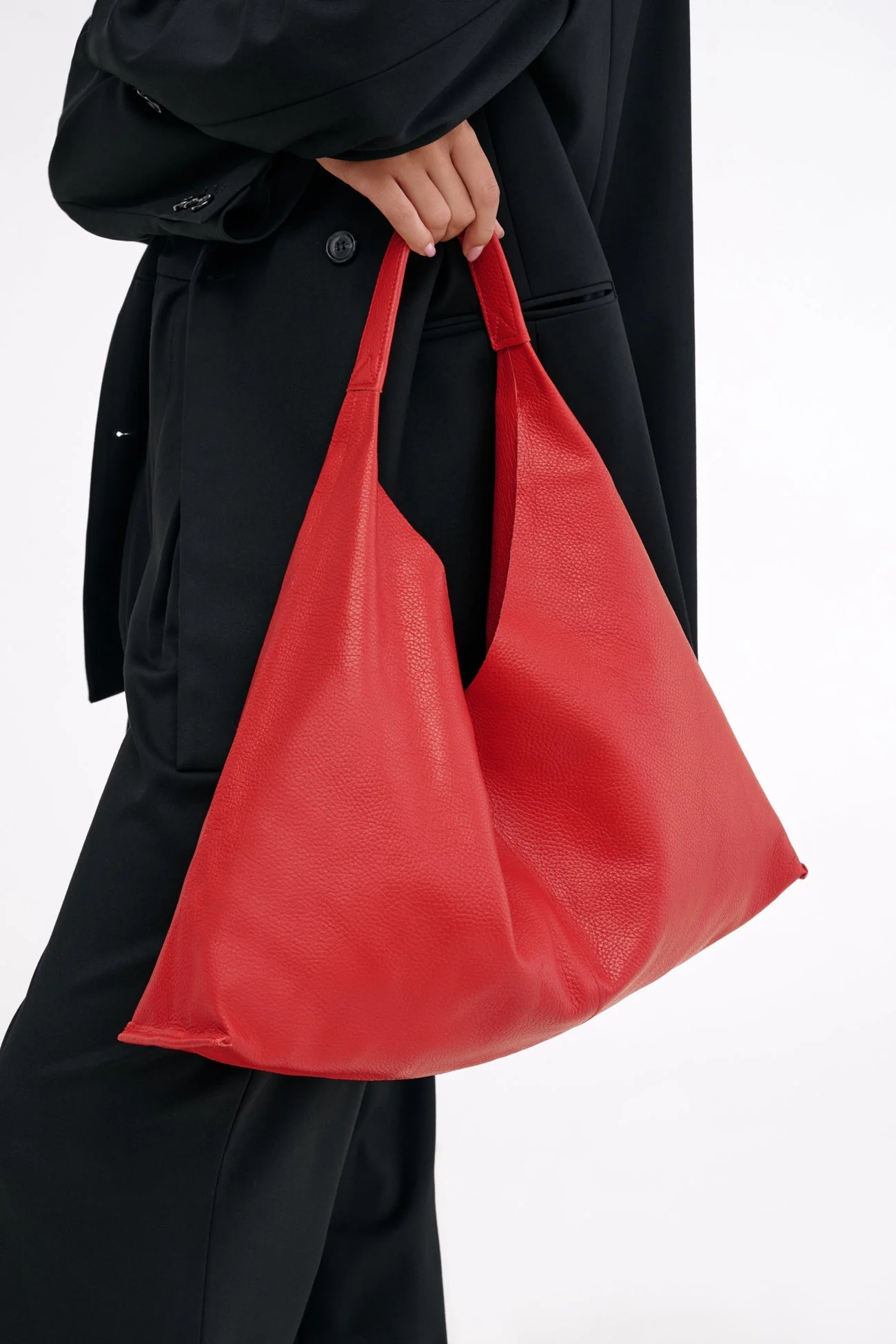 Midi Kelly Tote | Red Pebble - Image 2