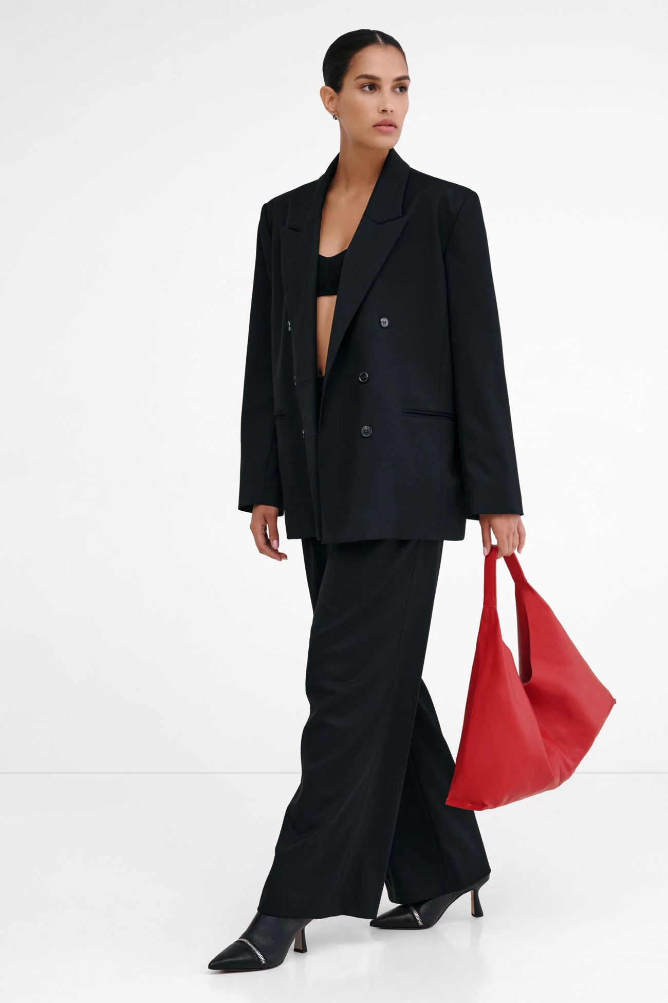 Midi Kelly Tote | Red Pebble - Image 4