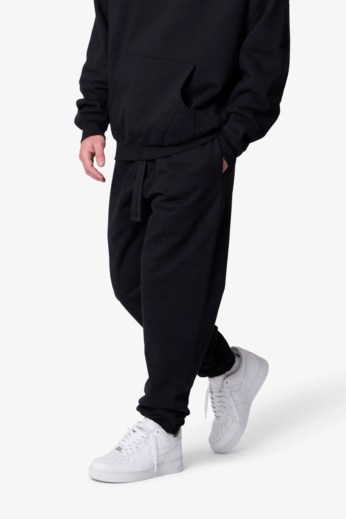 Heavy Basic Sweatpants | Black - Image 5