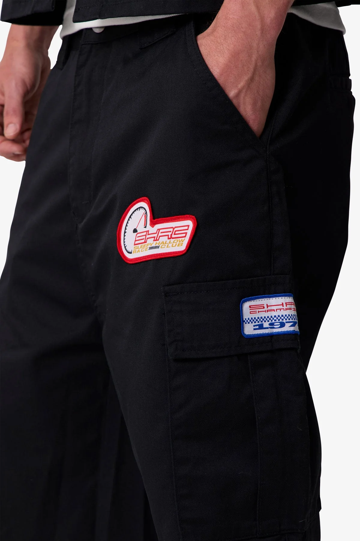 Baggy Cargo Work Shorts | Black - Image 7