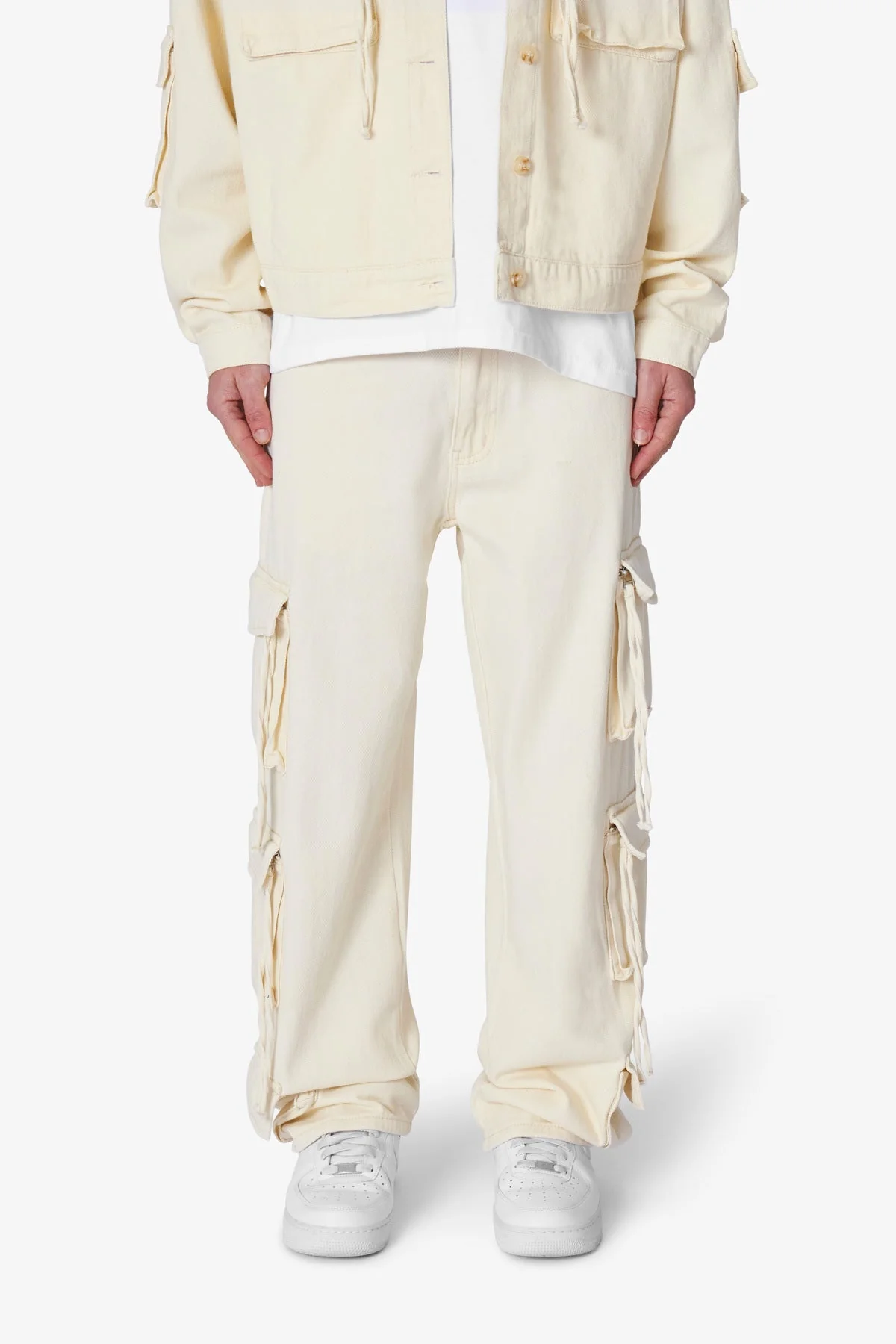 Brushed Twill Cargo Pants | Khaki