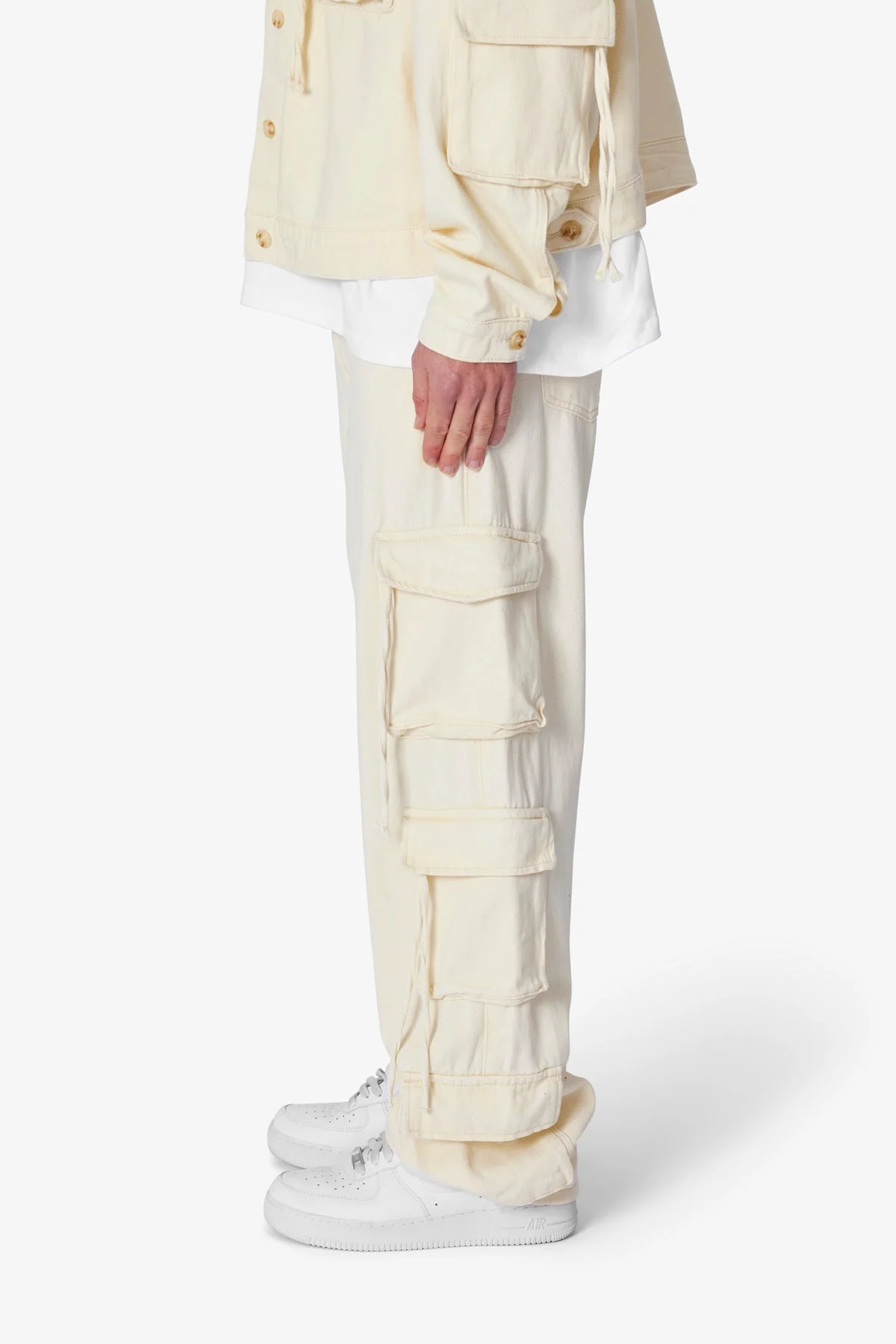 Brushed Twill Cargo Pants | Khaki - Image 4