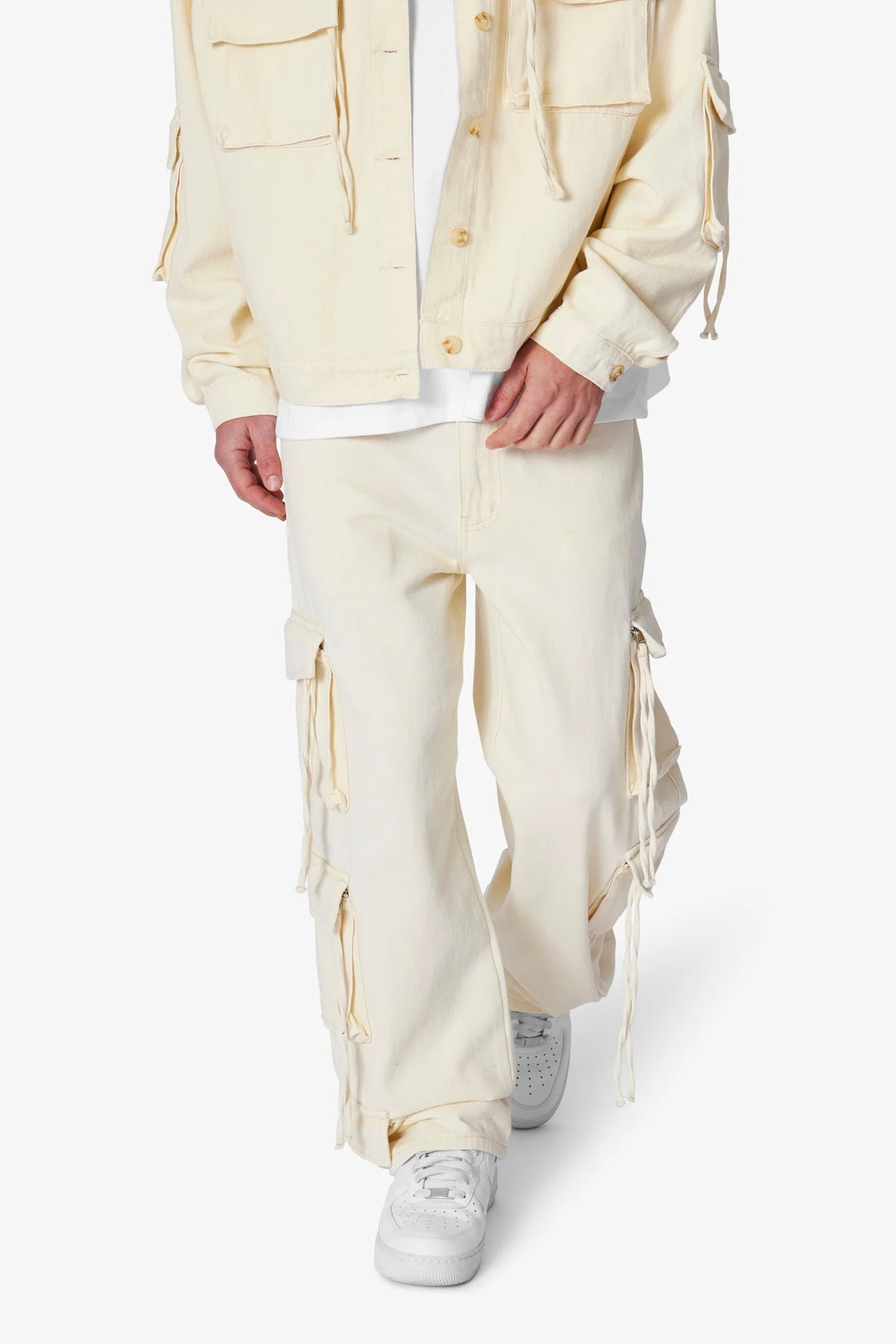 Brushed Twill Cargo Pants | Khaki - Image 6