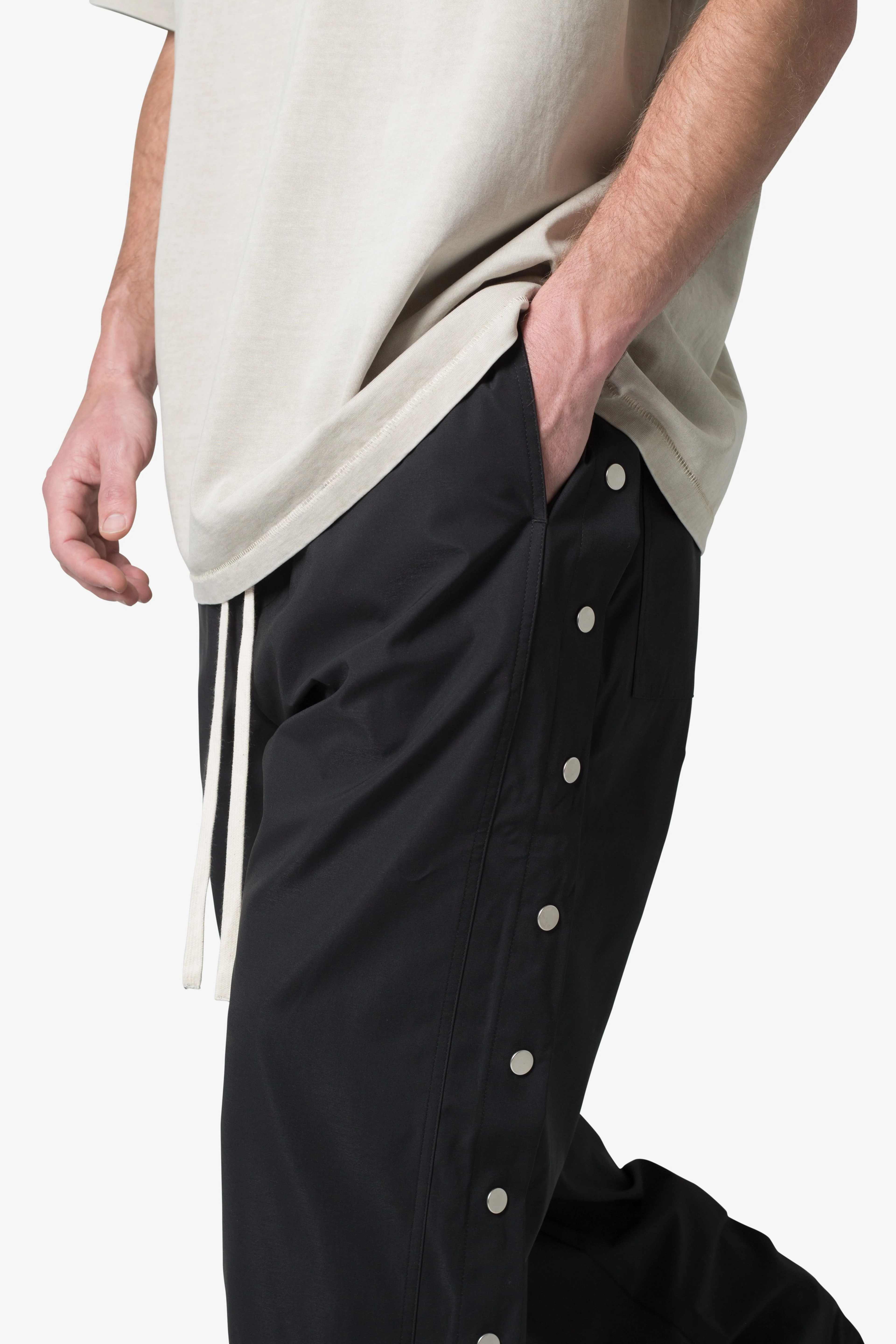 Side Snap Nylon Pants | Black - Image 7
