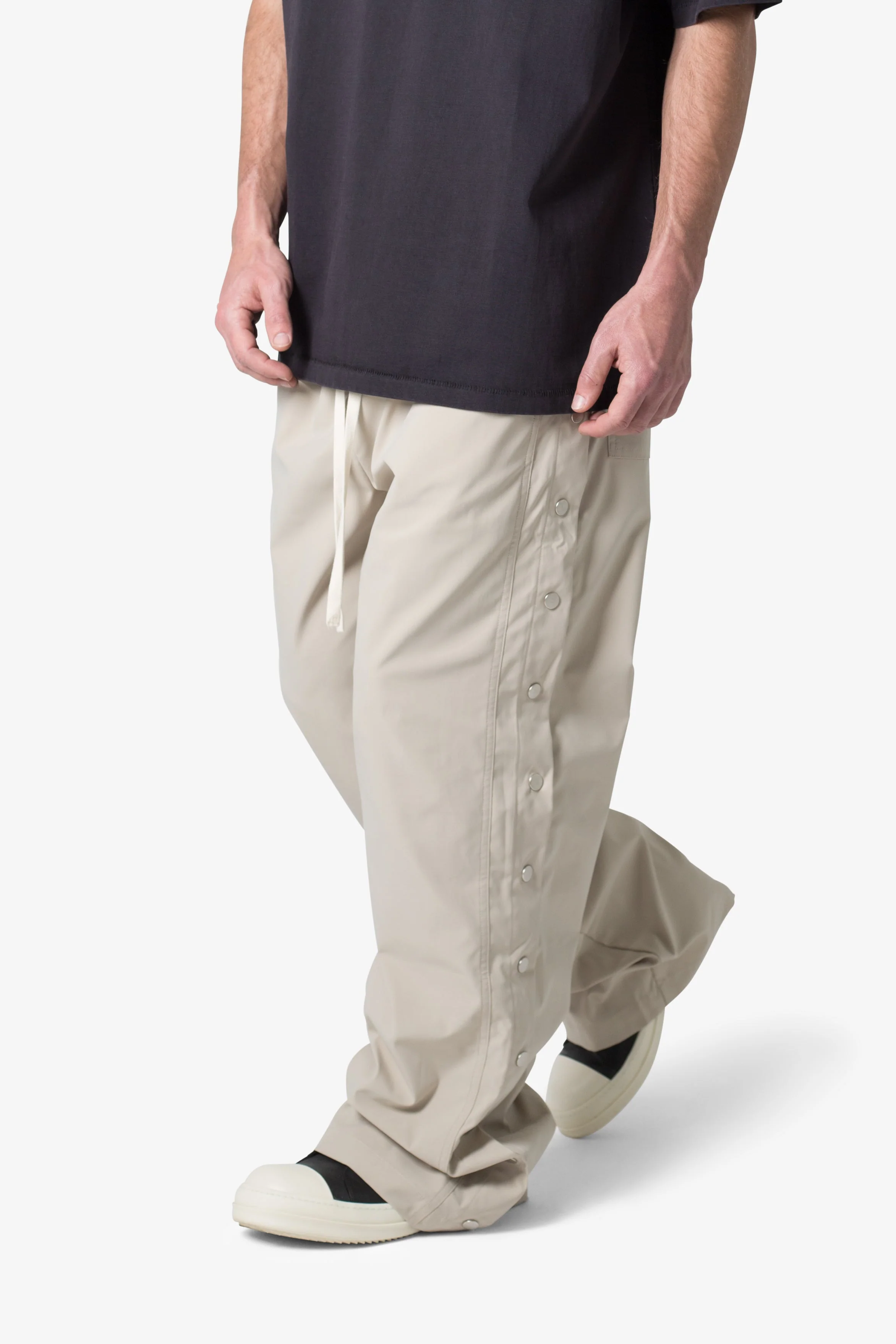 Side Snap Nylon Pants | Tan - Image 2