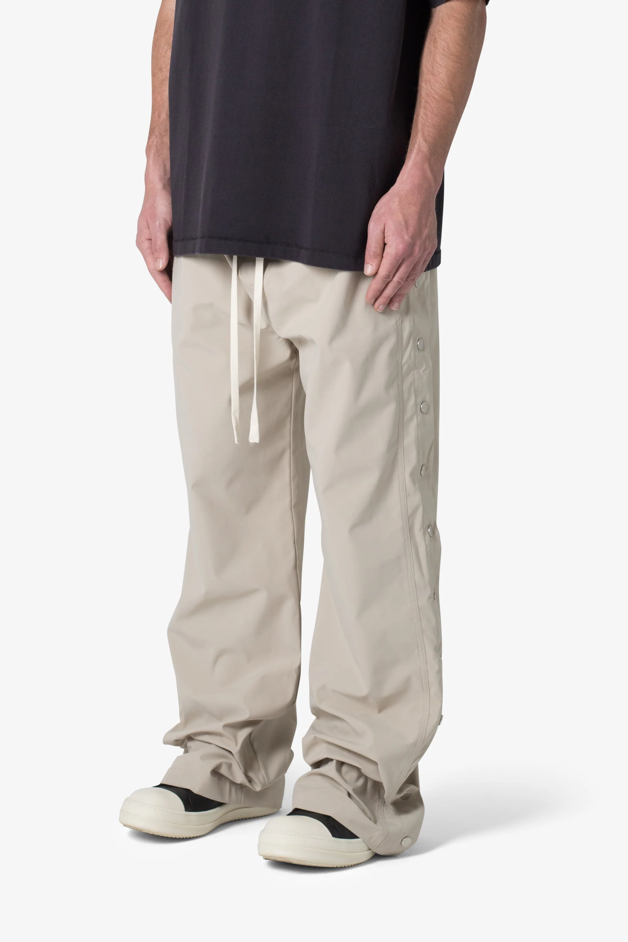 Side Snap Nylon Pants | Tan - Image 4