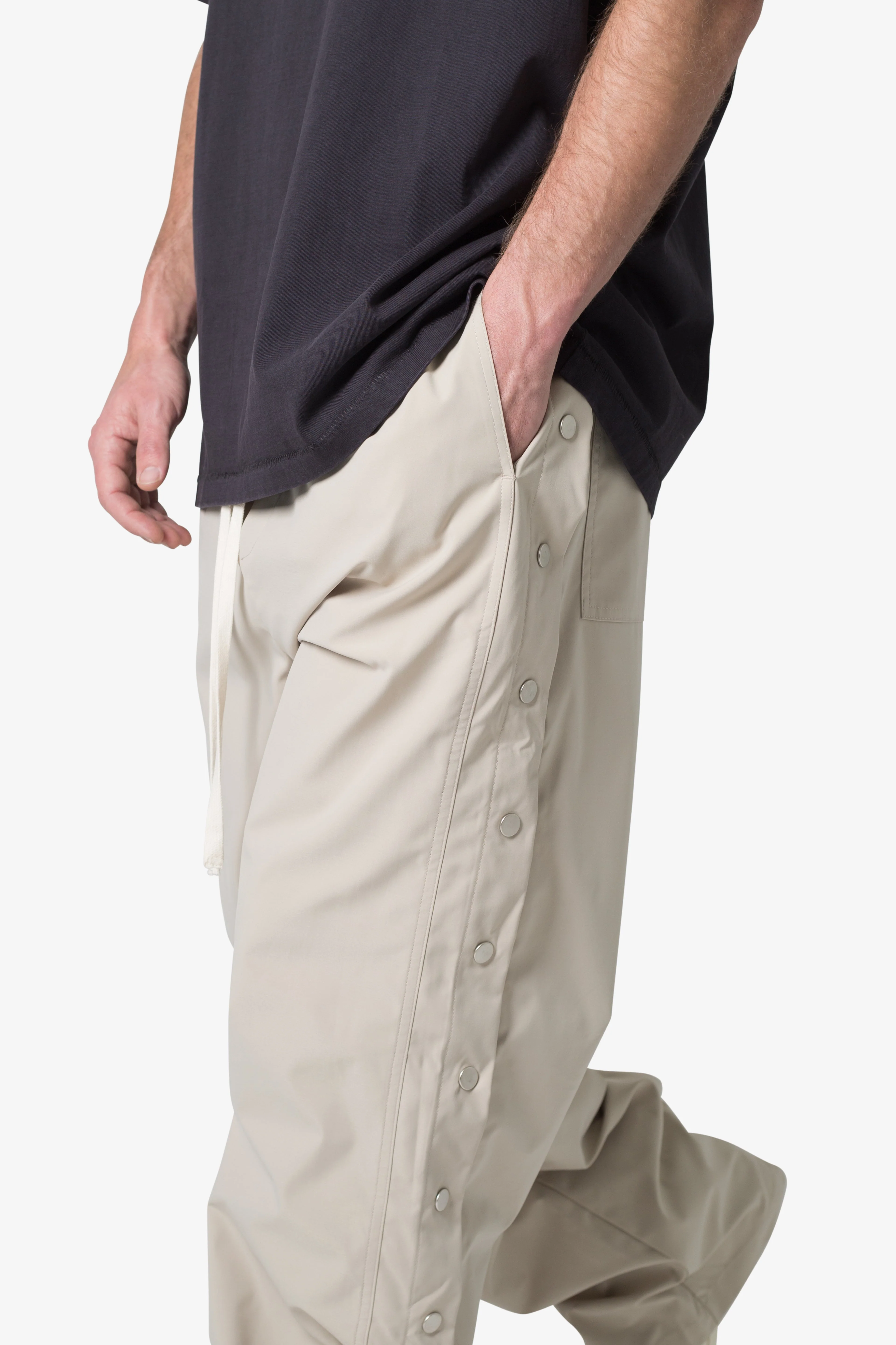 Side Snap Nylon Pants | Tan - Image 7