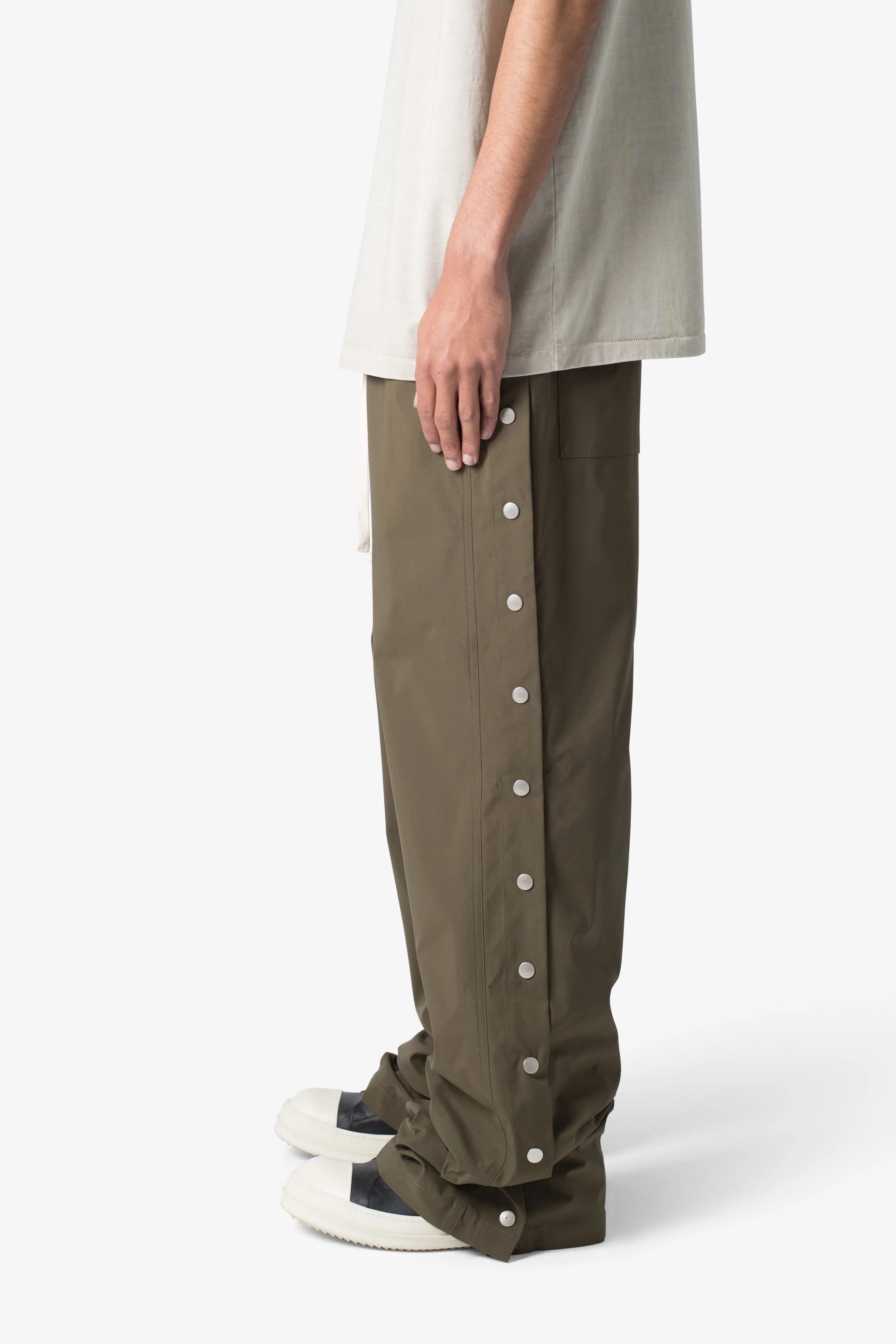 Side Snap Nylon Pants | Olive - Image 5