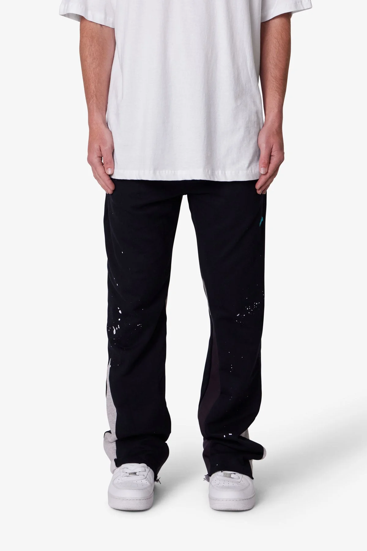 Contrast Bootcut Sweatpants | Black - Image 2