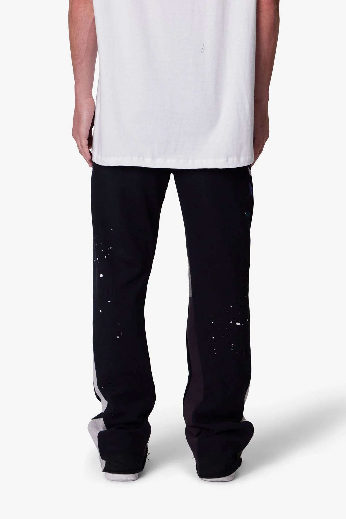 Contrast Bootcut Sweatpants | Black - Image 5