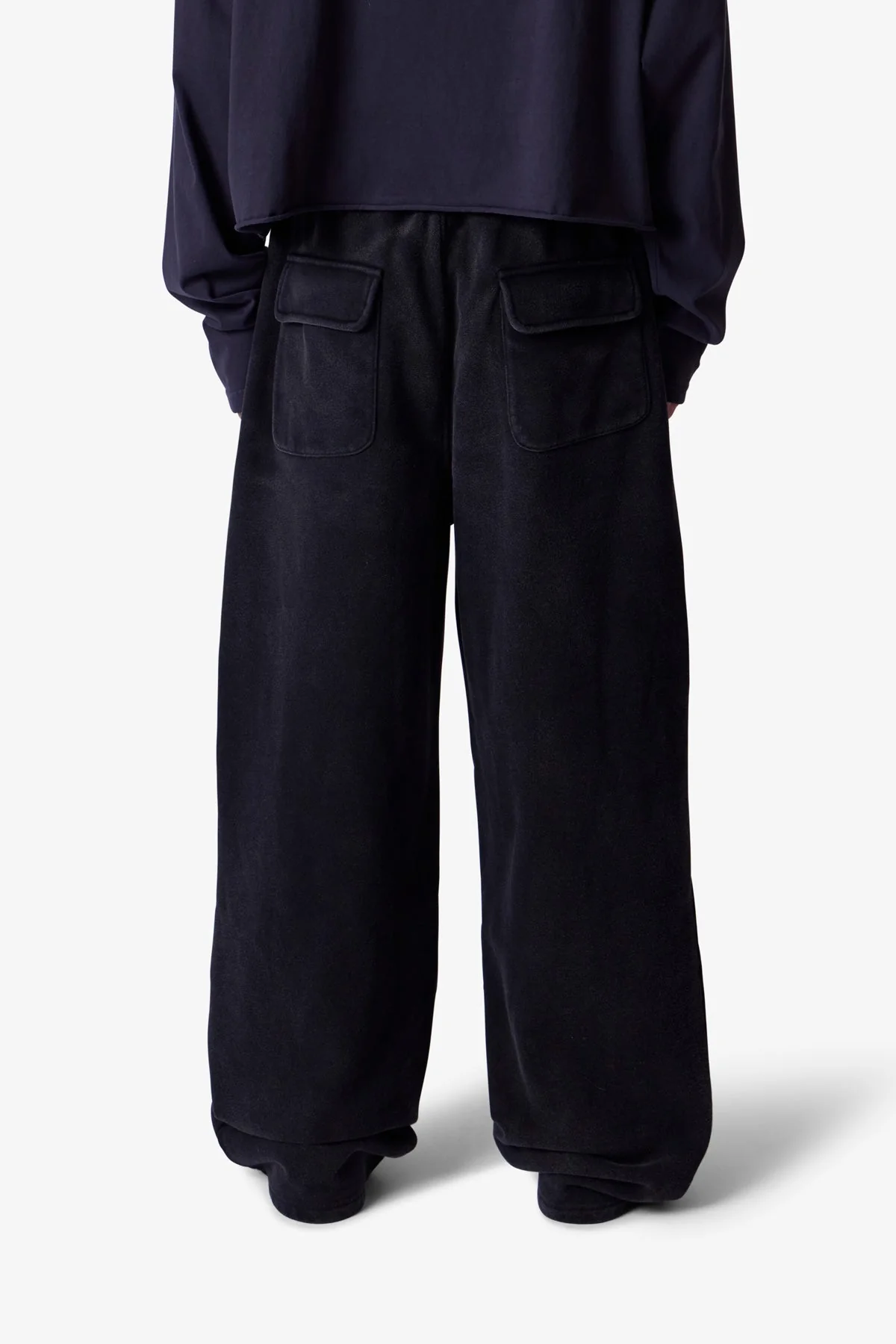 Cross Seamed Sweatpants | Washed Black - Image 5