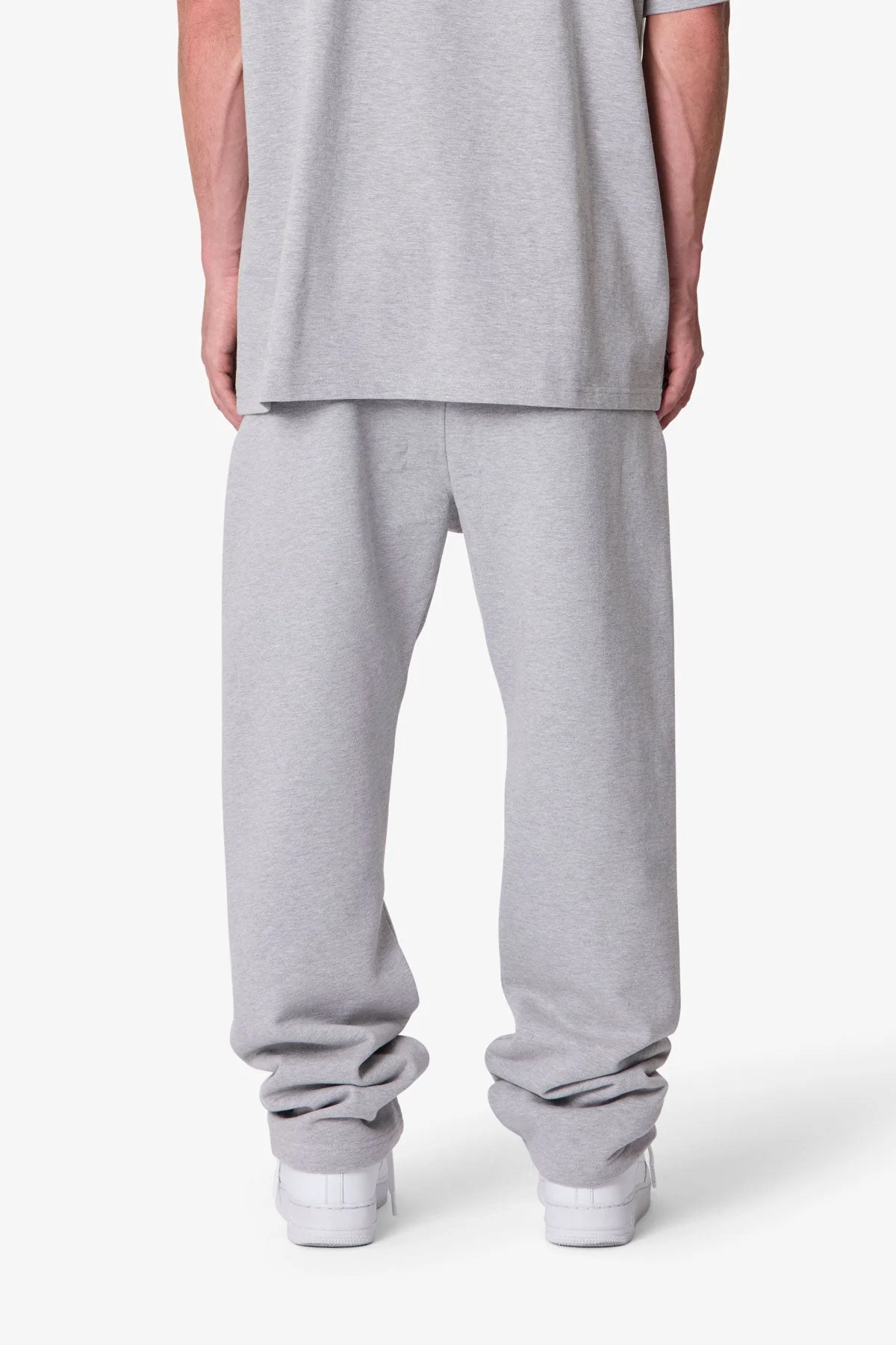 Heavy Basic Relaxed Sweatpants | Marled Grey - Image 5