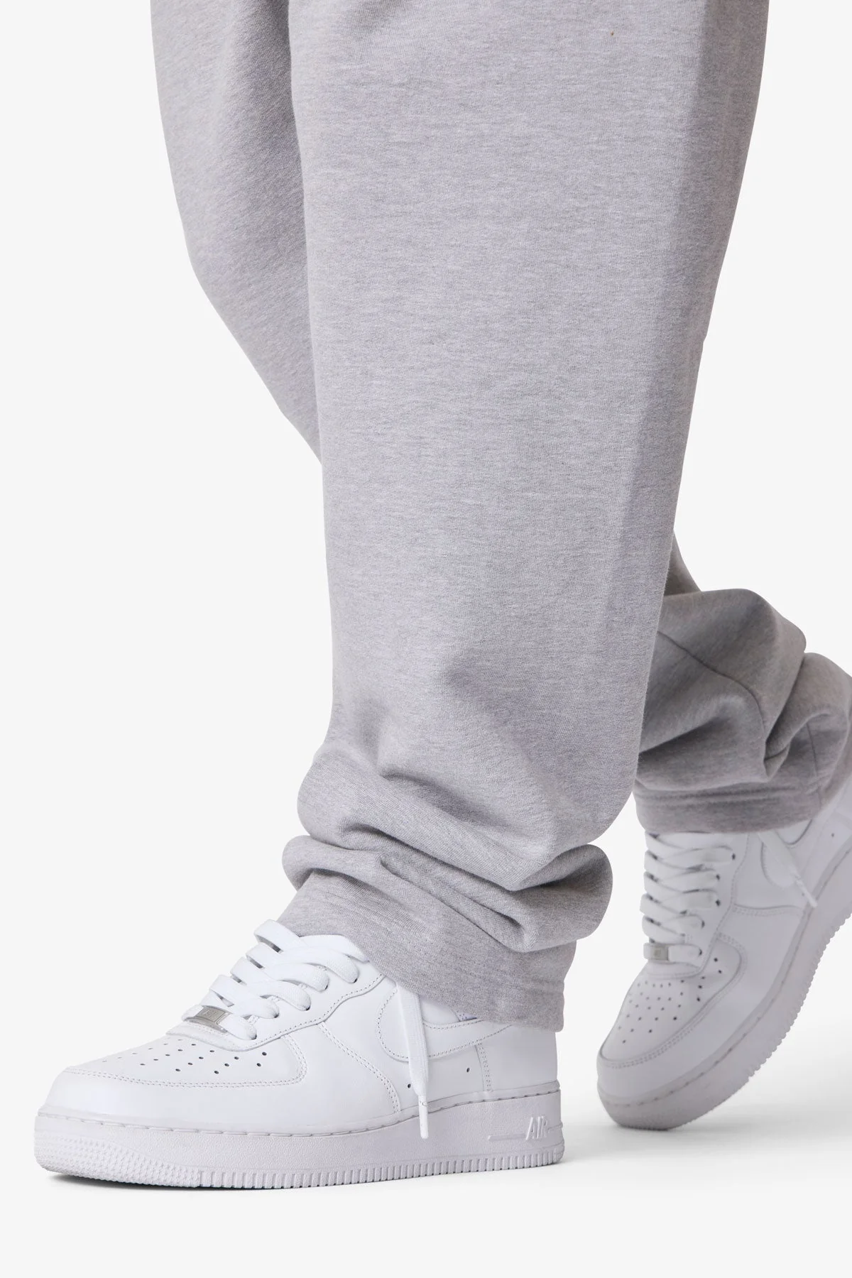 Heavy Basic Relaxed Sweatpants | Marled Grey - Image 7